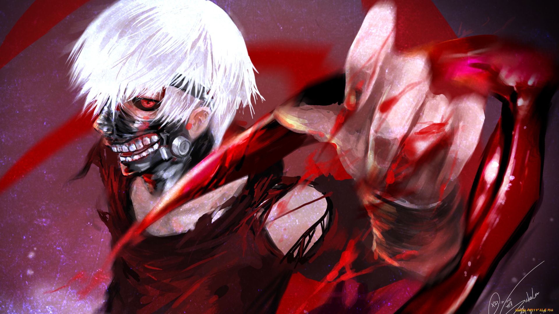 аниме, tokyo, ghoul, токийский, гуль, kaneki, ken, парень, арт