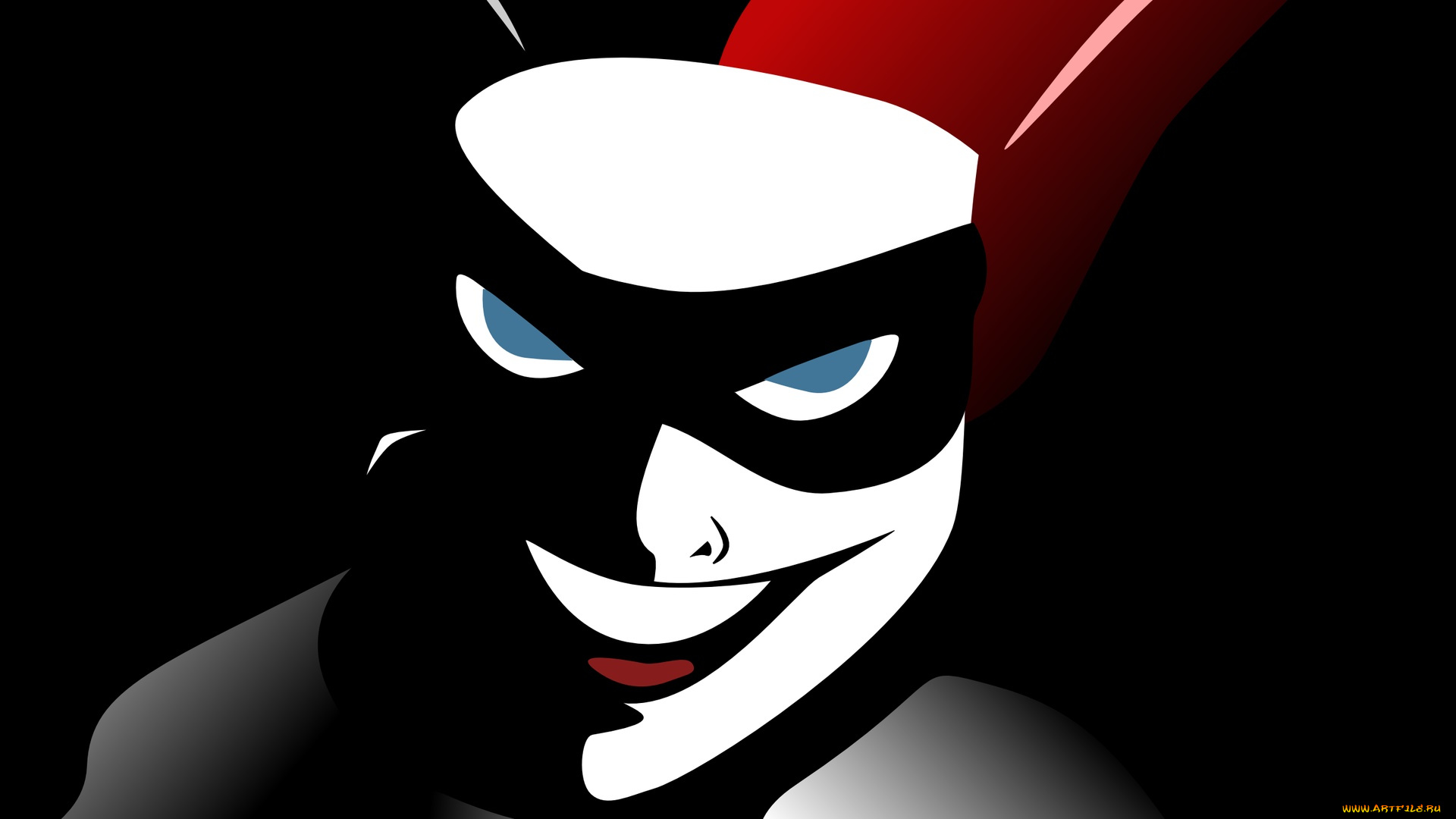 рисованное, комиксы, улыбка, harley, quinn