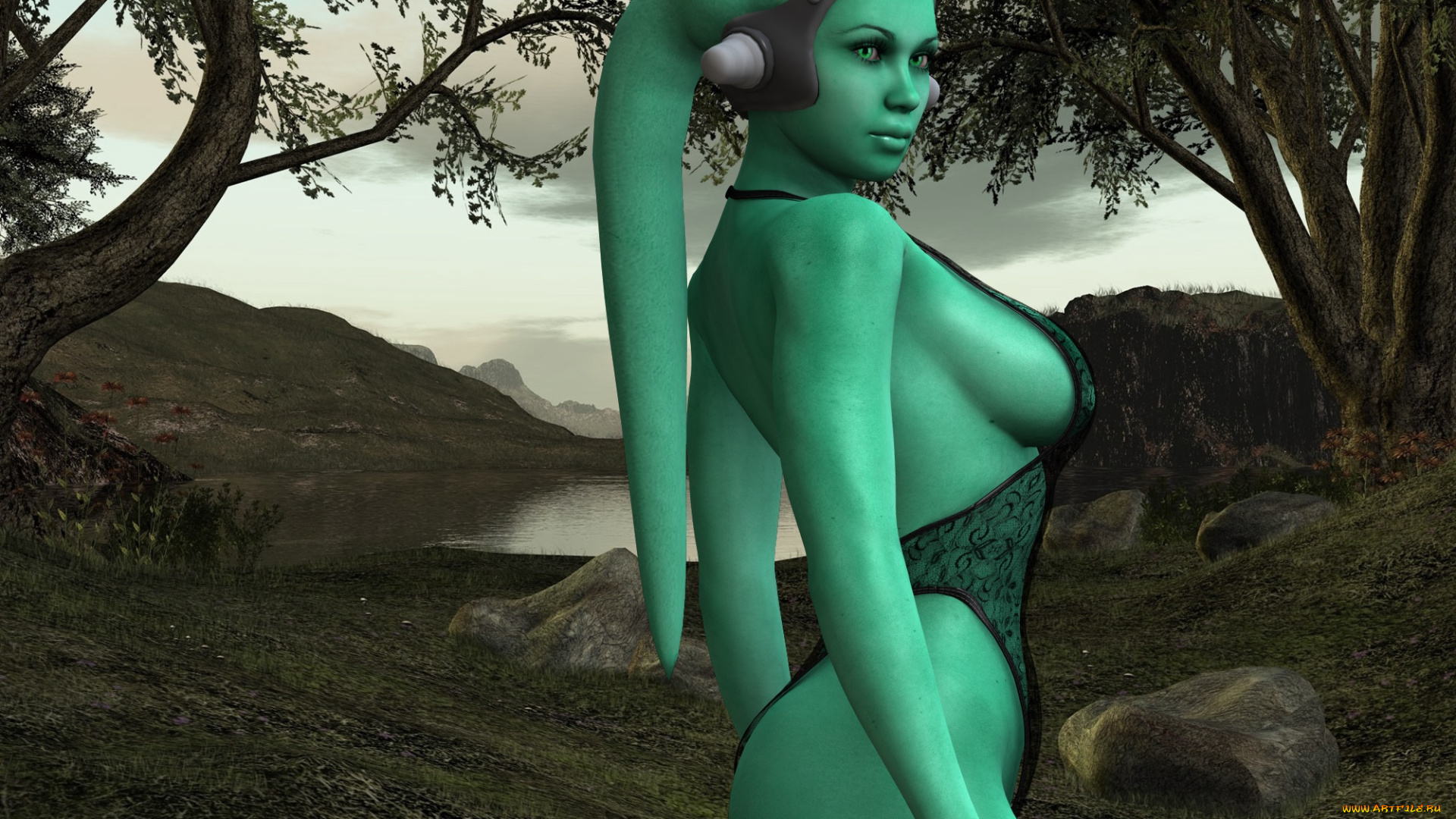 видео, игры, mass, effect, халк, взгляд, фон