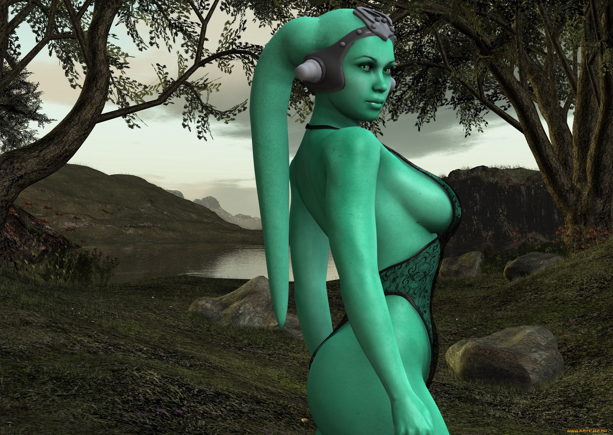 видео, игры, mass, effect, халк, взгляд, фон