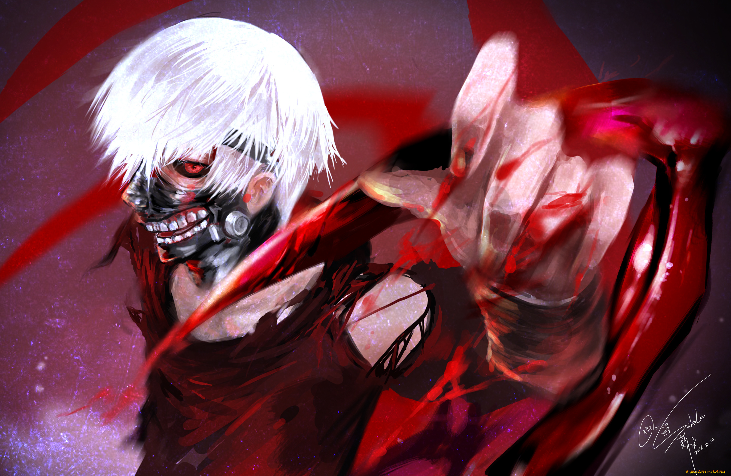 аниме, tokyo, ghoul, токийский, гуль, kaneki, ken, парень, арт