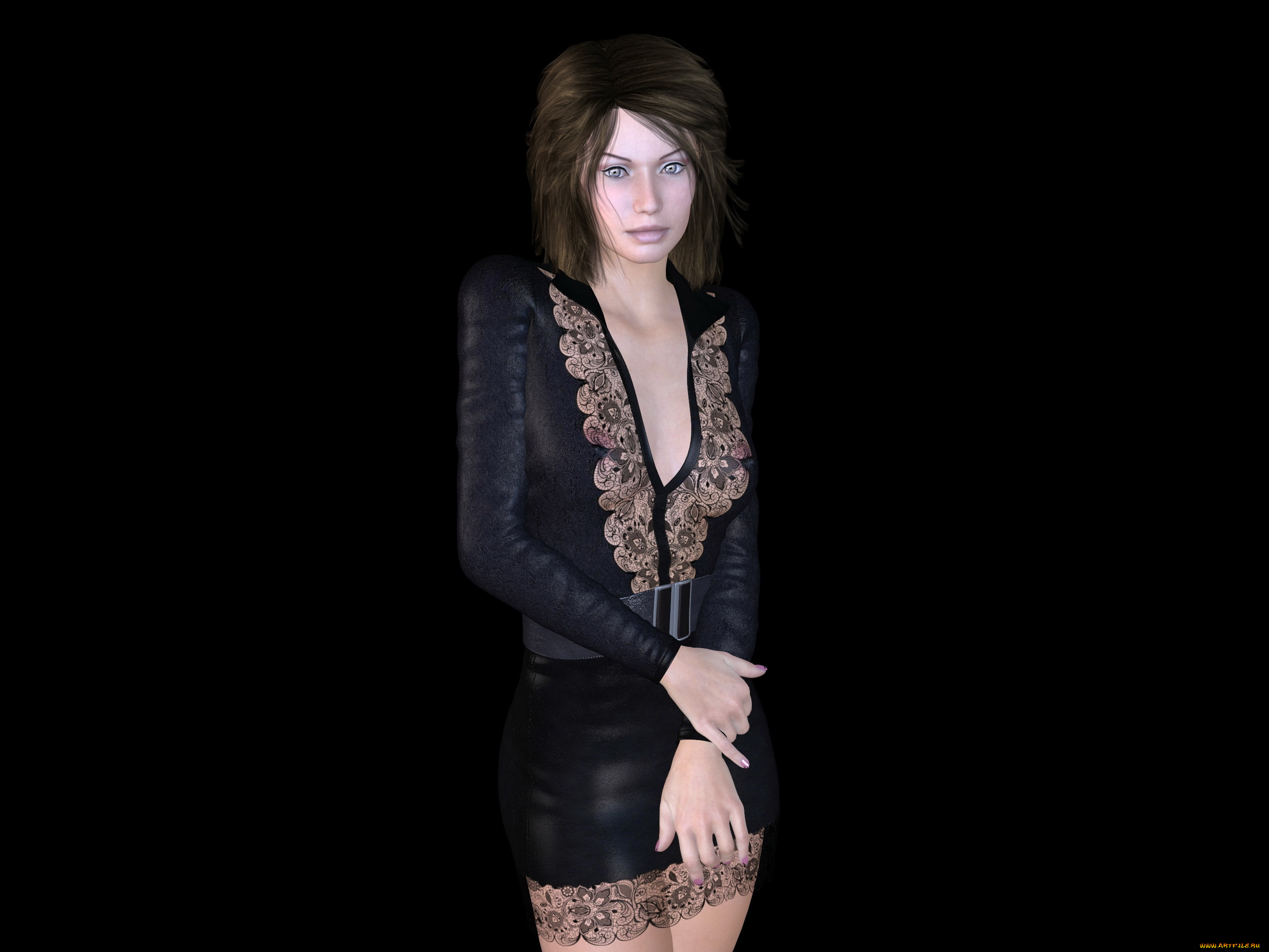 3д, графика, люди, , people, взгляд, фон, девушка