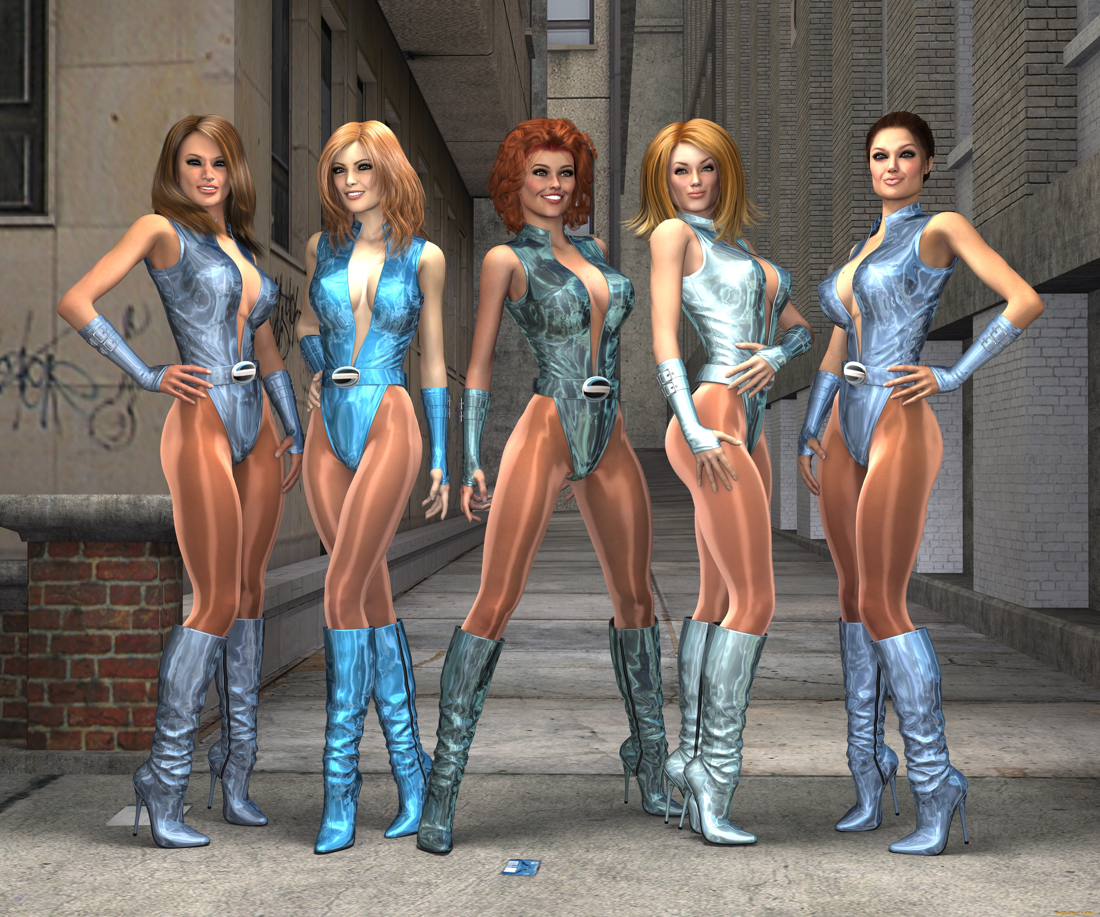 3д, графика, люди, , people, фон, взгляд, девушки