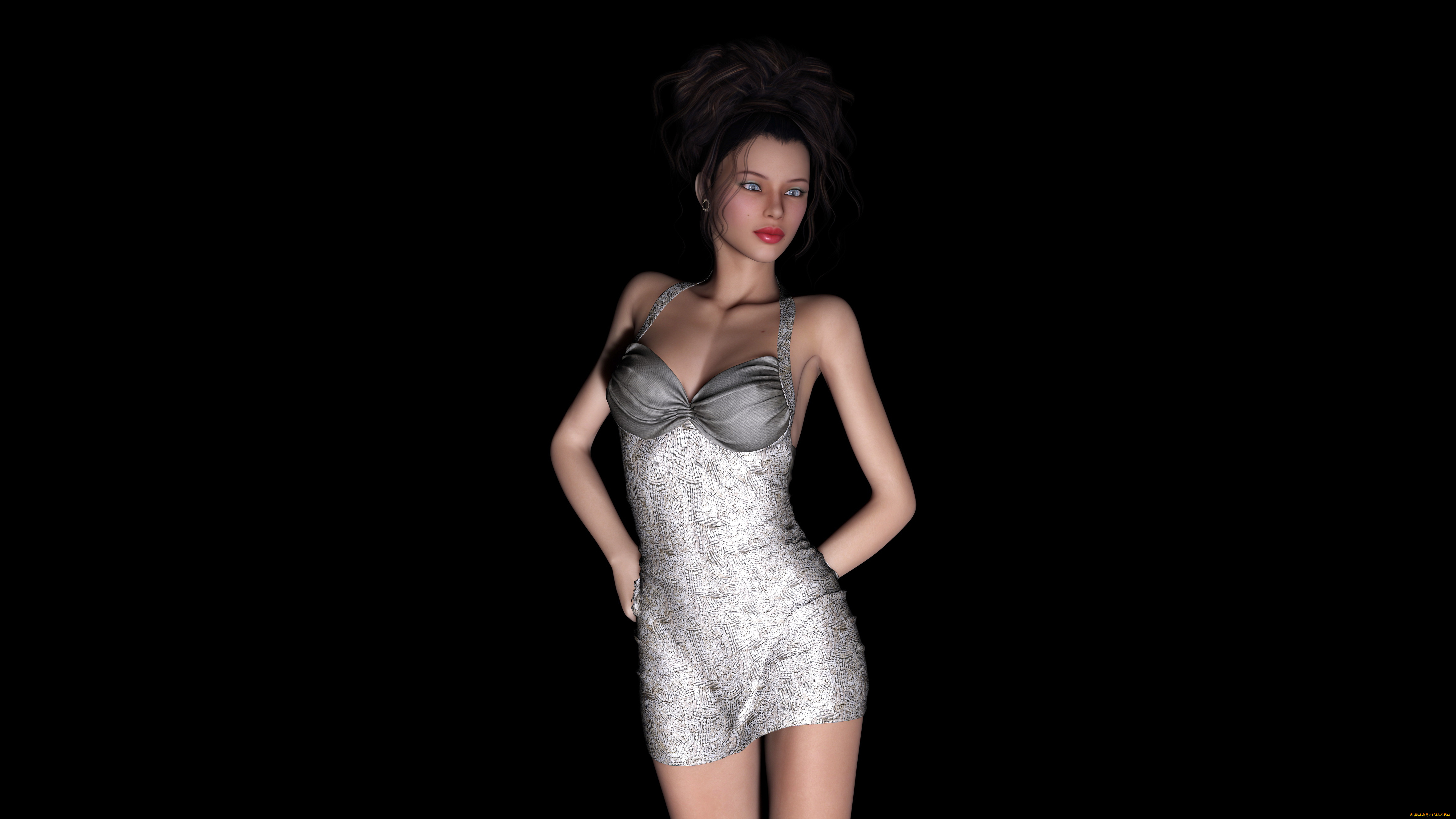 3д, графика, люди, , people, фон, взгляд, девушка