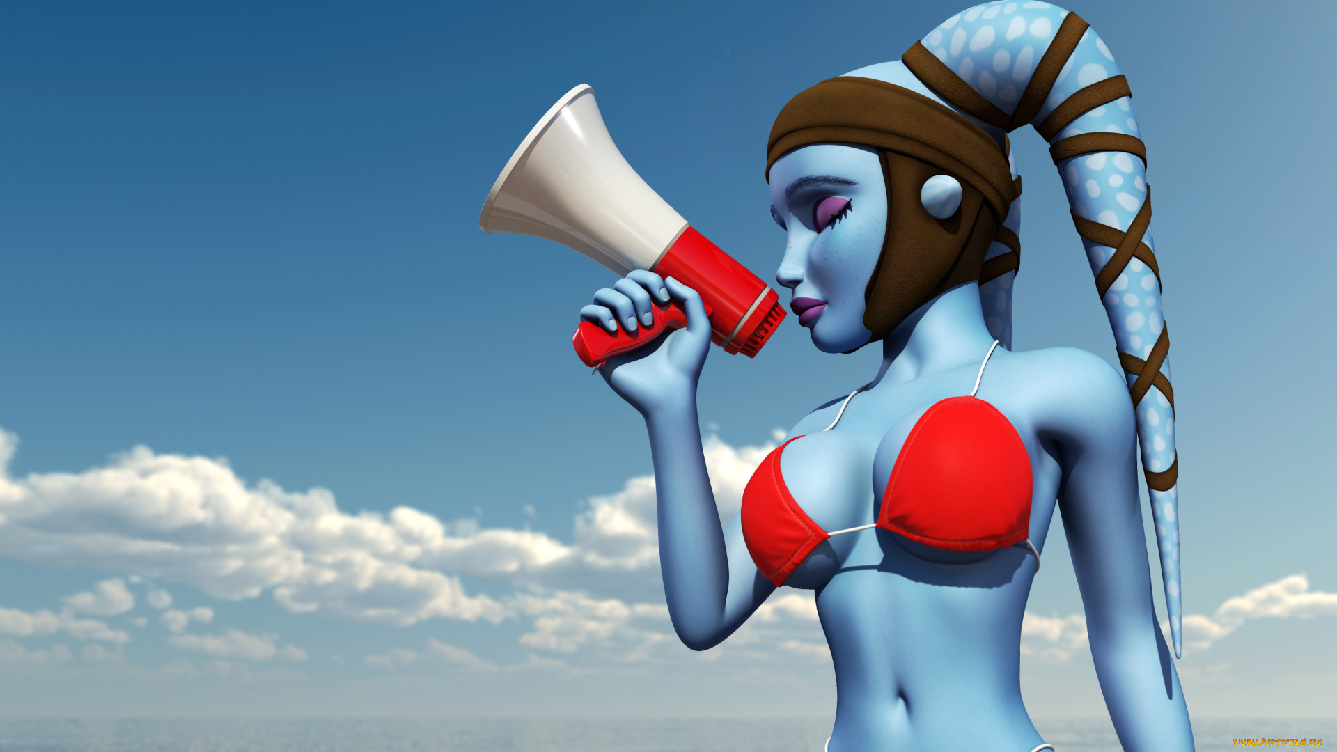 3д, графика, ___, взгляд, девушка, фон, персонаж, planet, 51