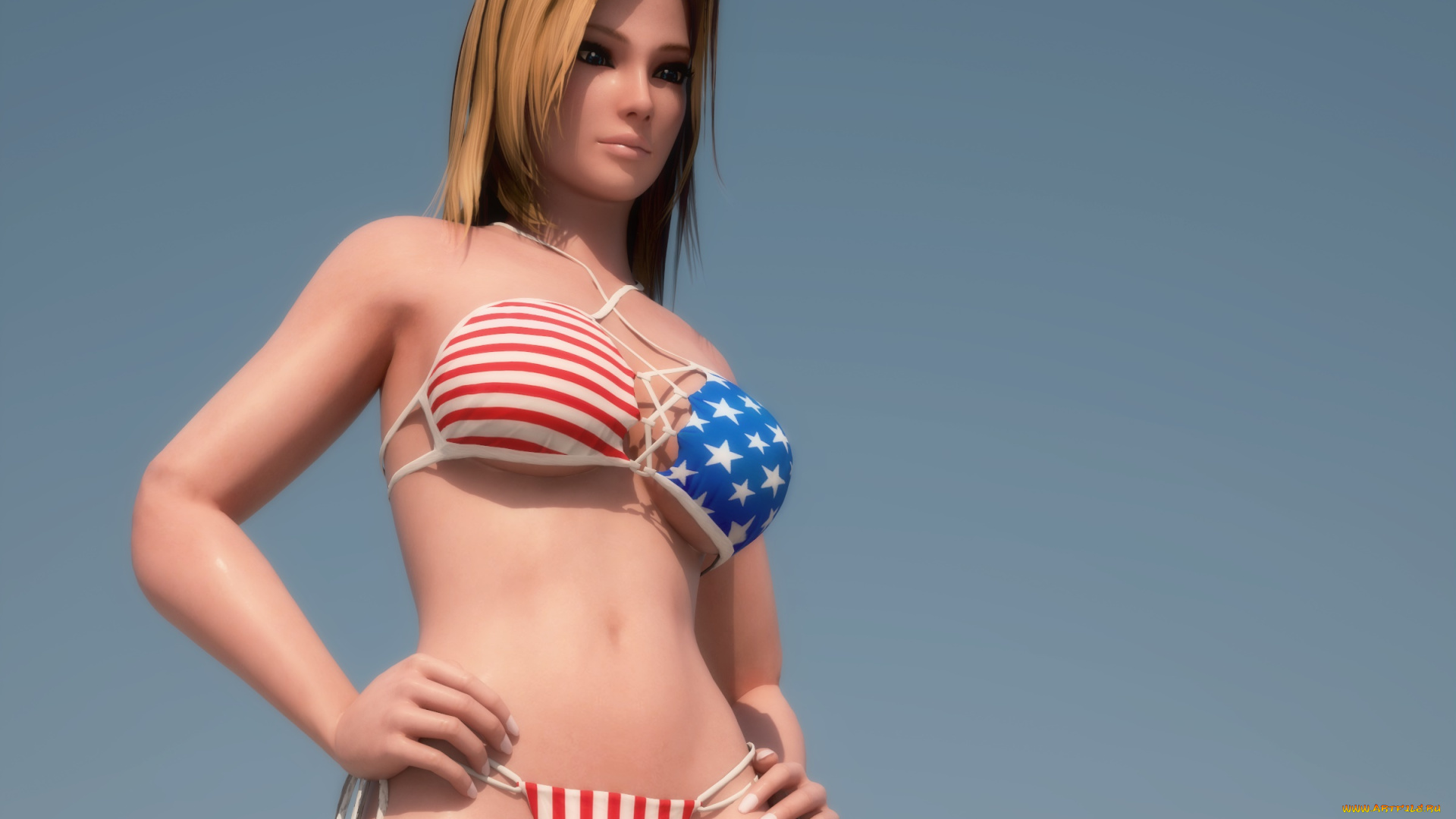 3д, графика, аниме, , anime, девушка, фон, взгляд