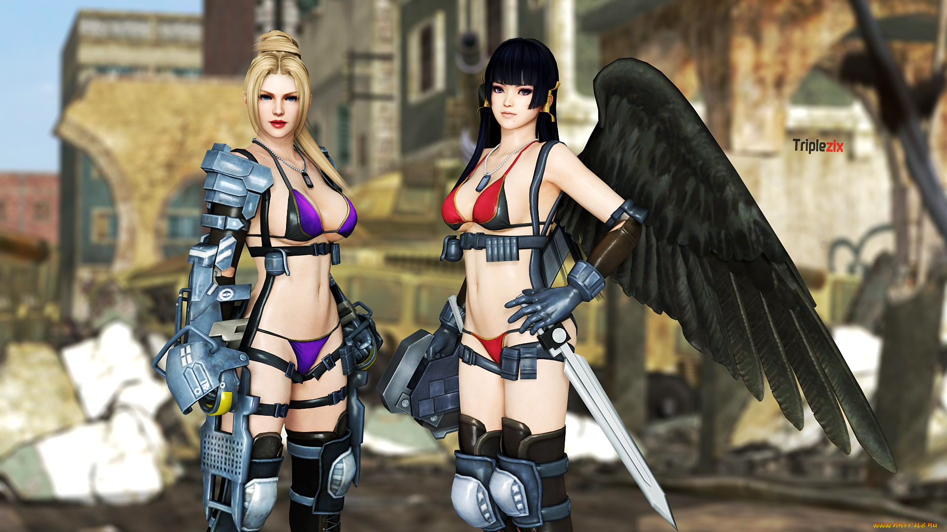 3д, графика, аниме, , anime, фон, взгляд, девушки