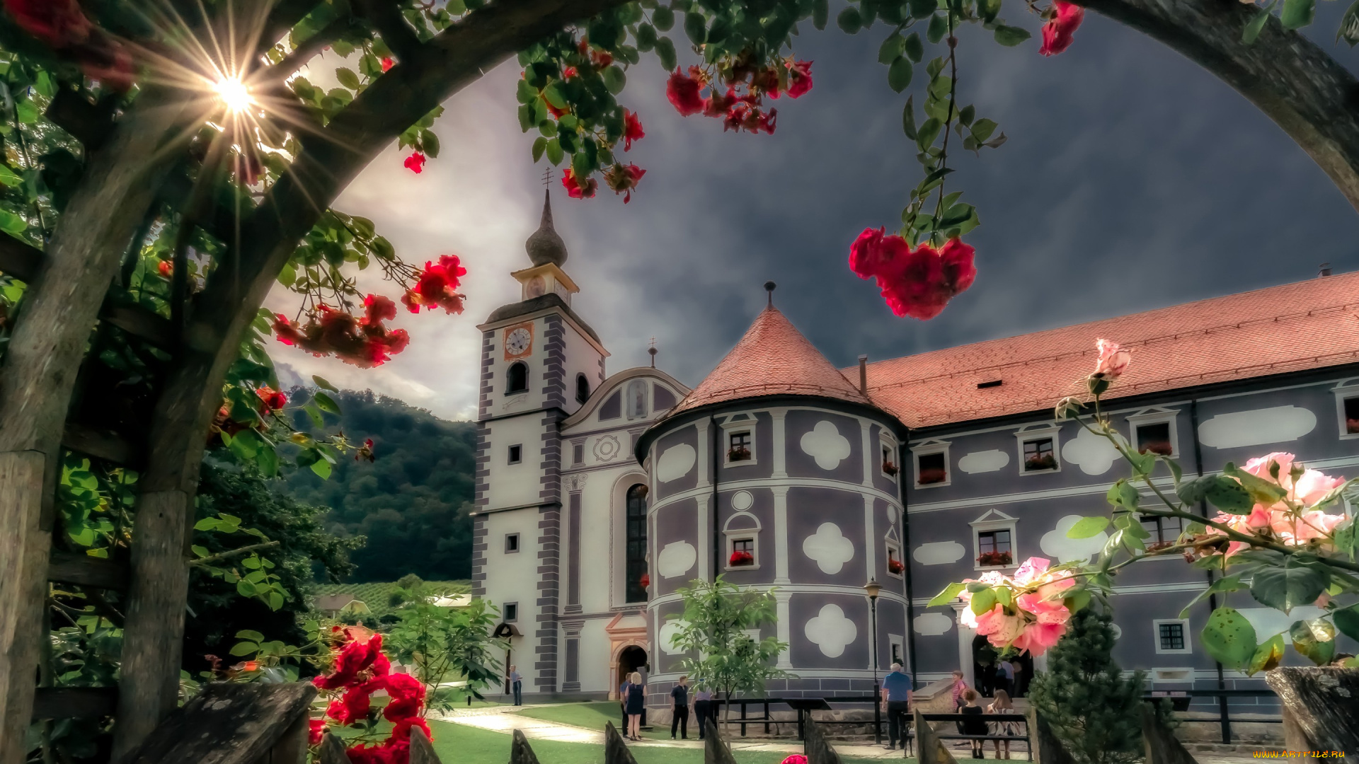 города, -, православные, церкви, , монастыри, словения, розы, olimje, олимье, slovenia, цветы, monastery, монастырь