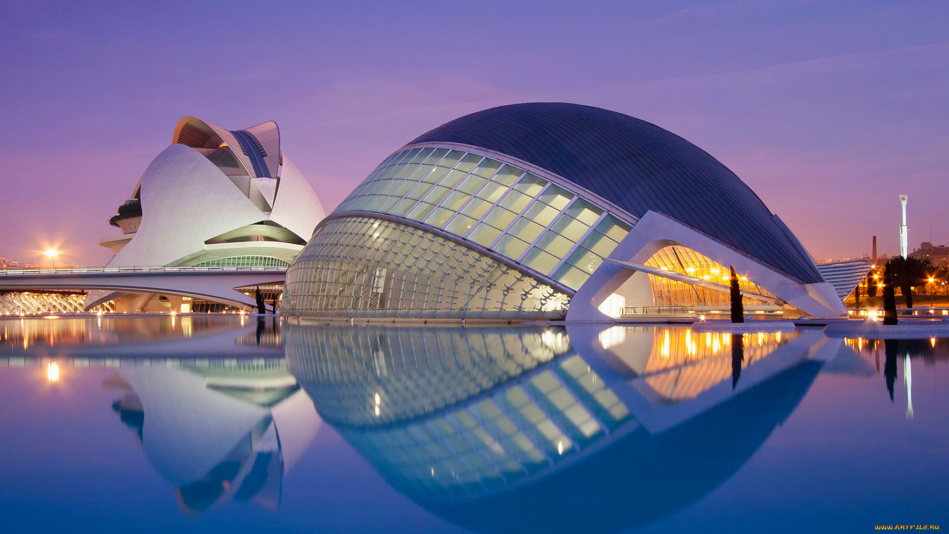 submarino, valencia, city, , spain, города, валенсия, , испании, здания, огни, закат, вечер, озеро