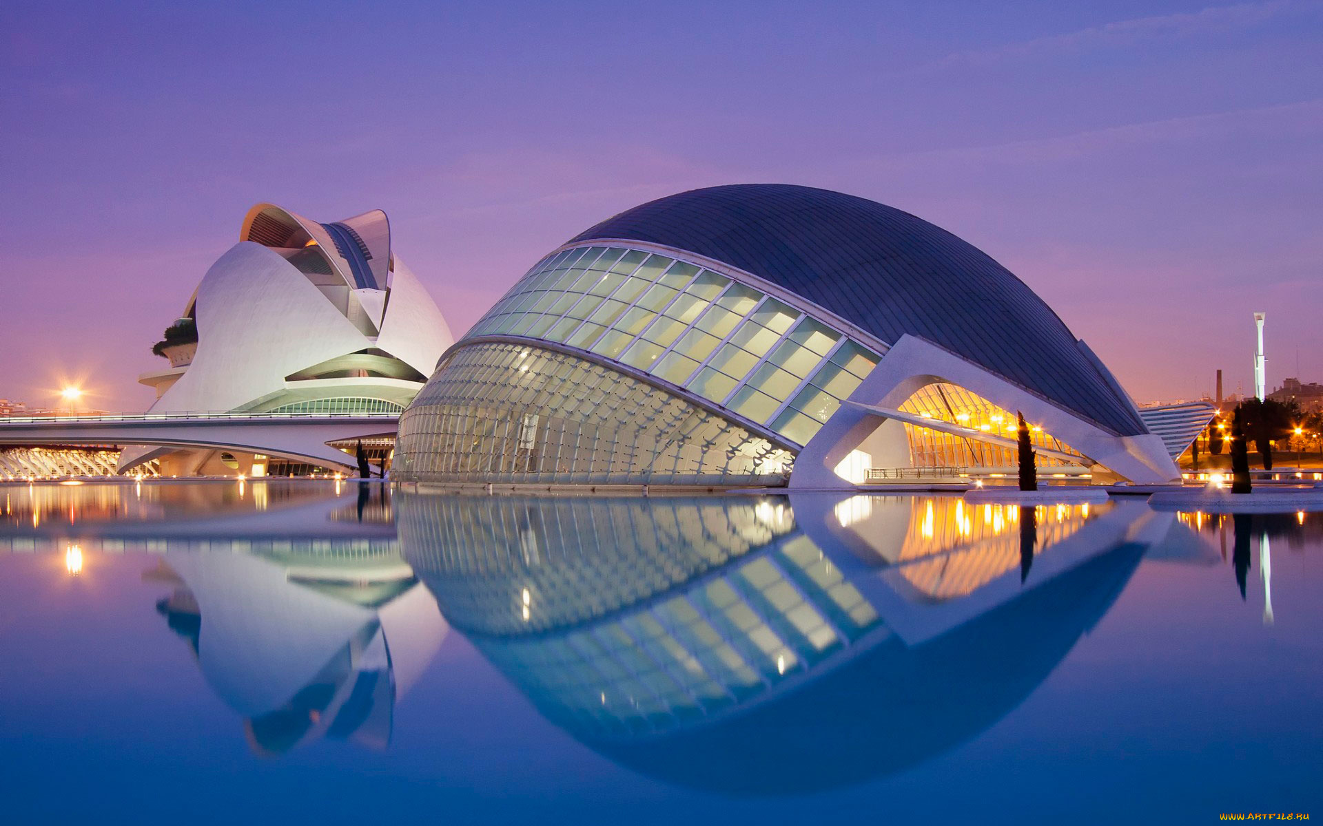 submarino, valencia, city, , spain, города, валенсия, , испании, здания, огни, закат, вечер, озеро