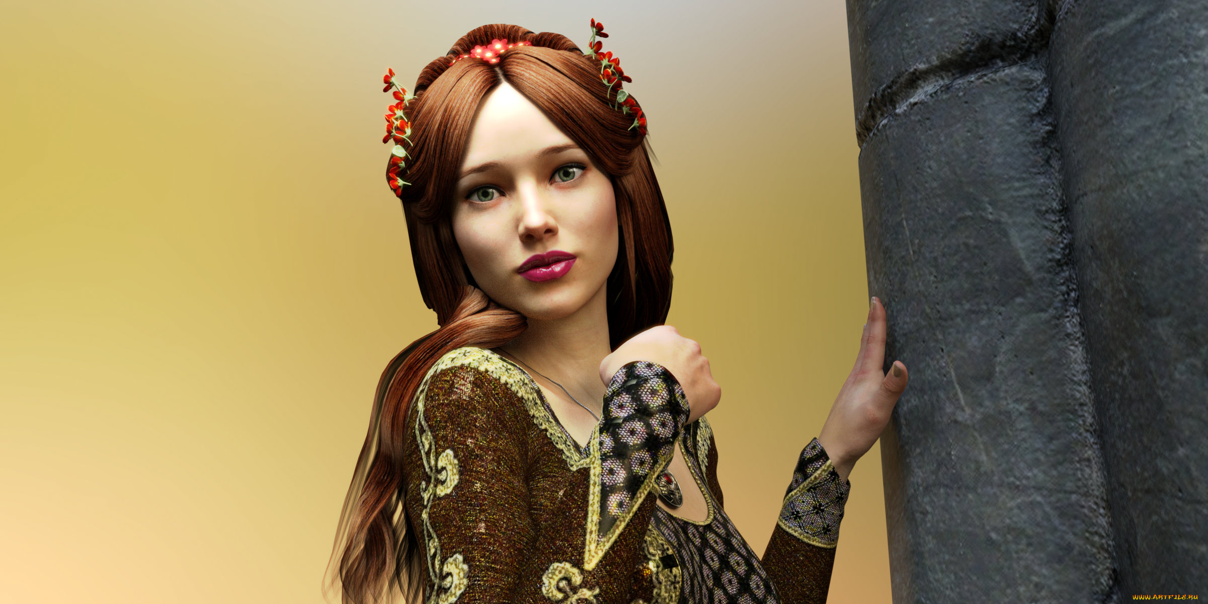 3д, графика, люди, , people, фон, взгляд, девушка