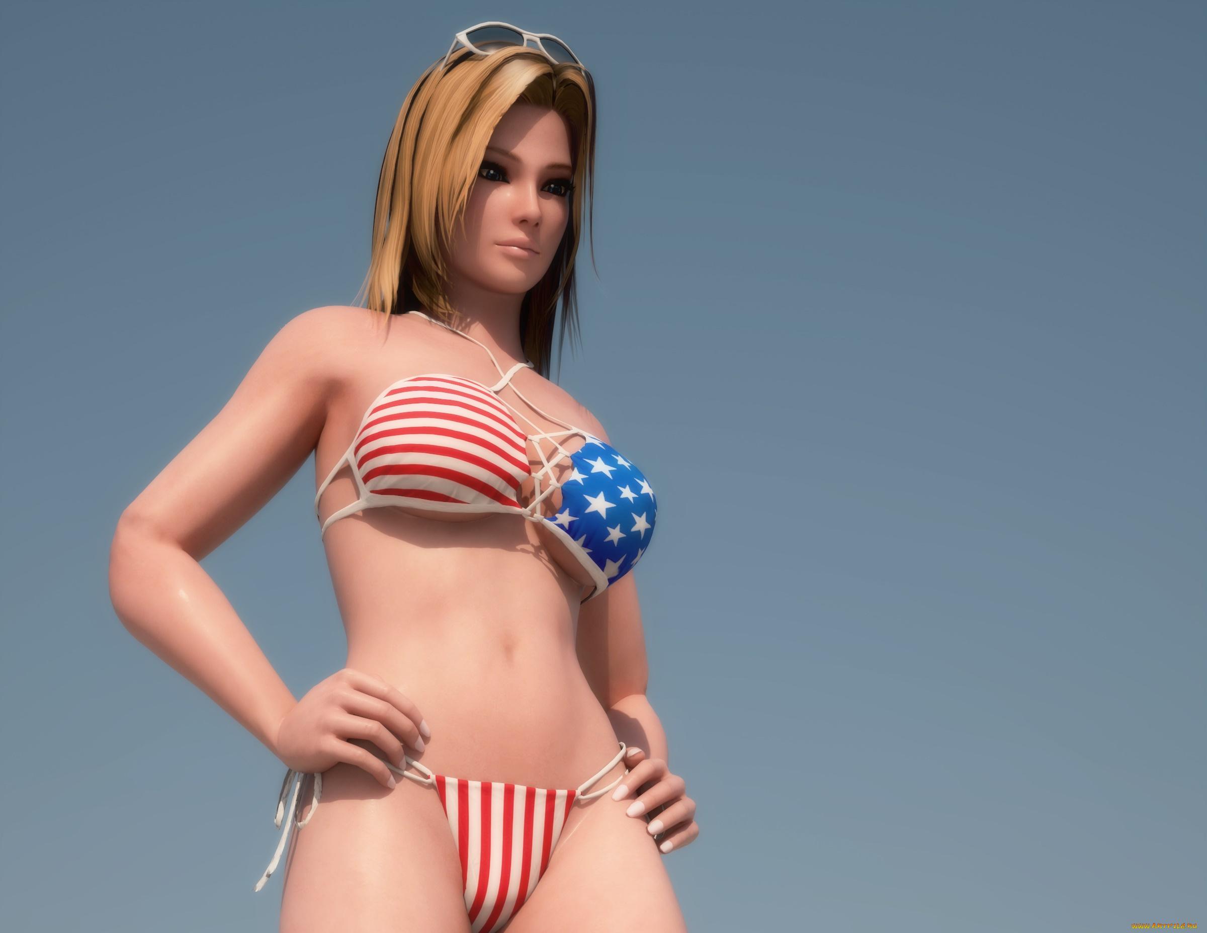 3д, графика, аниме, , anime, девушка, фон, взгляд