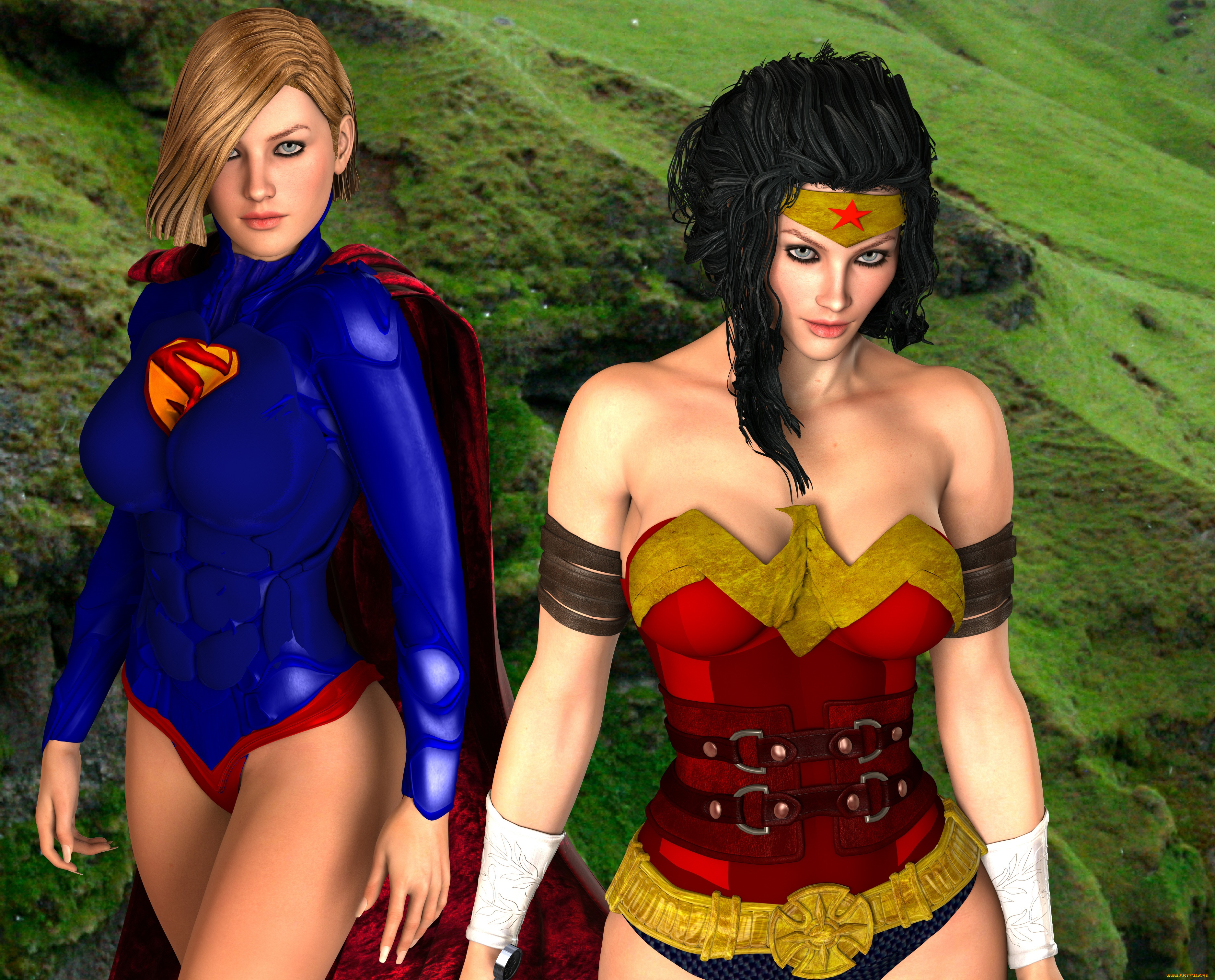 3д, графика, люди, , people, девушки, фон, взгляд