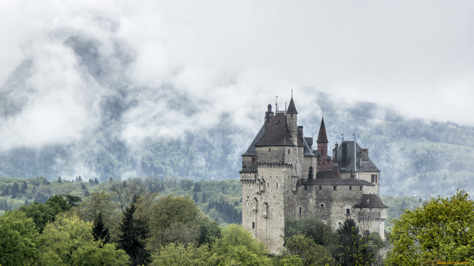 chateau, de, menthon, st, bernard, города, замки, франции, замок