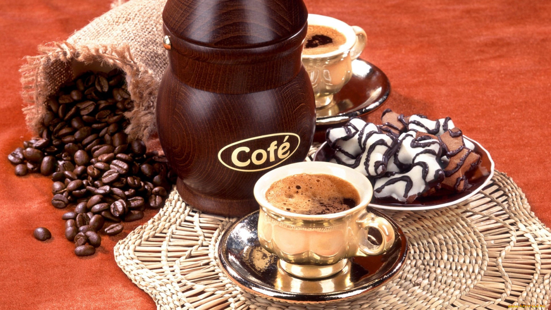 еда, кофе, , кофейные, зёрна, печенье, зерна, чашка