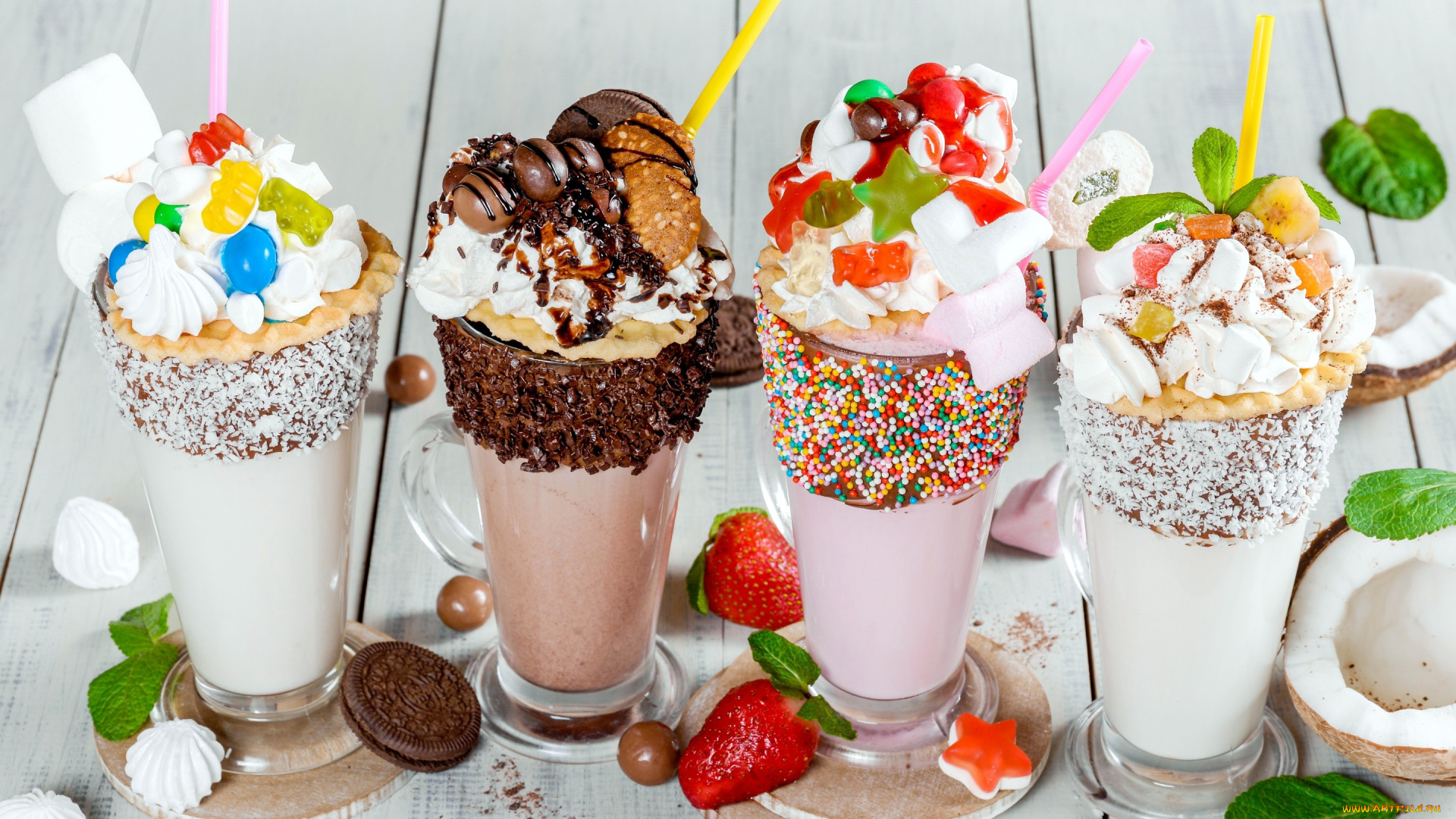 еда, мороженое, , десерты, орео, лакомство, печенье, ягоды, десерты, бокалы