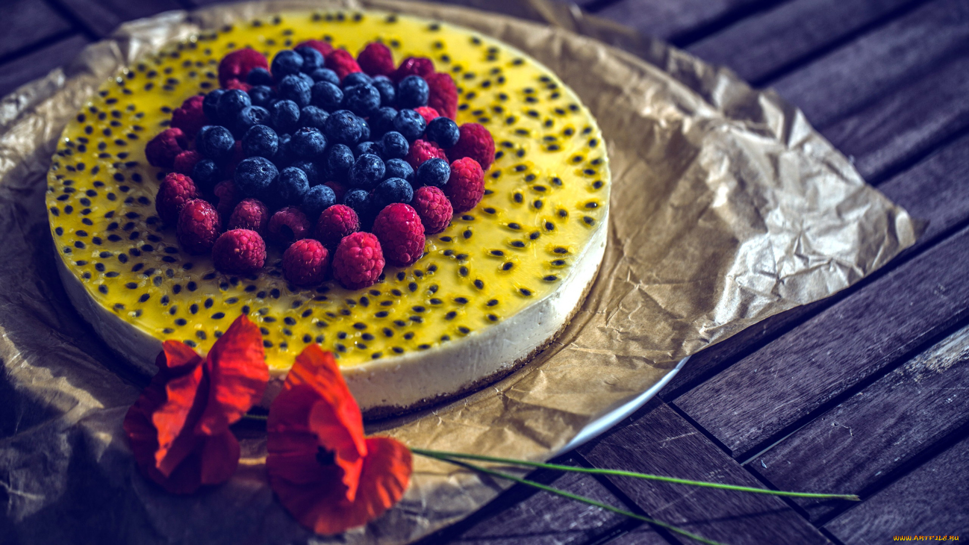 еда, пироги, черника, малина, мак
