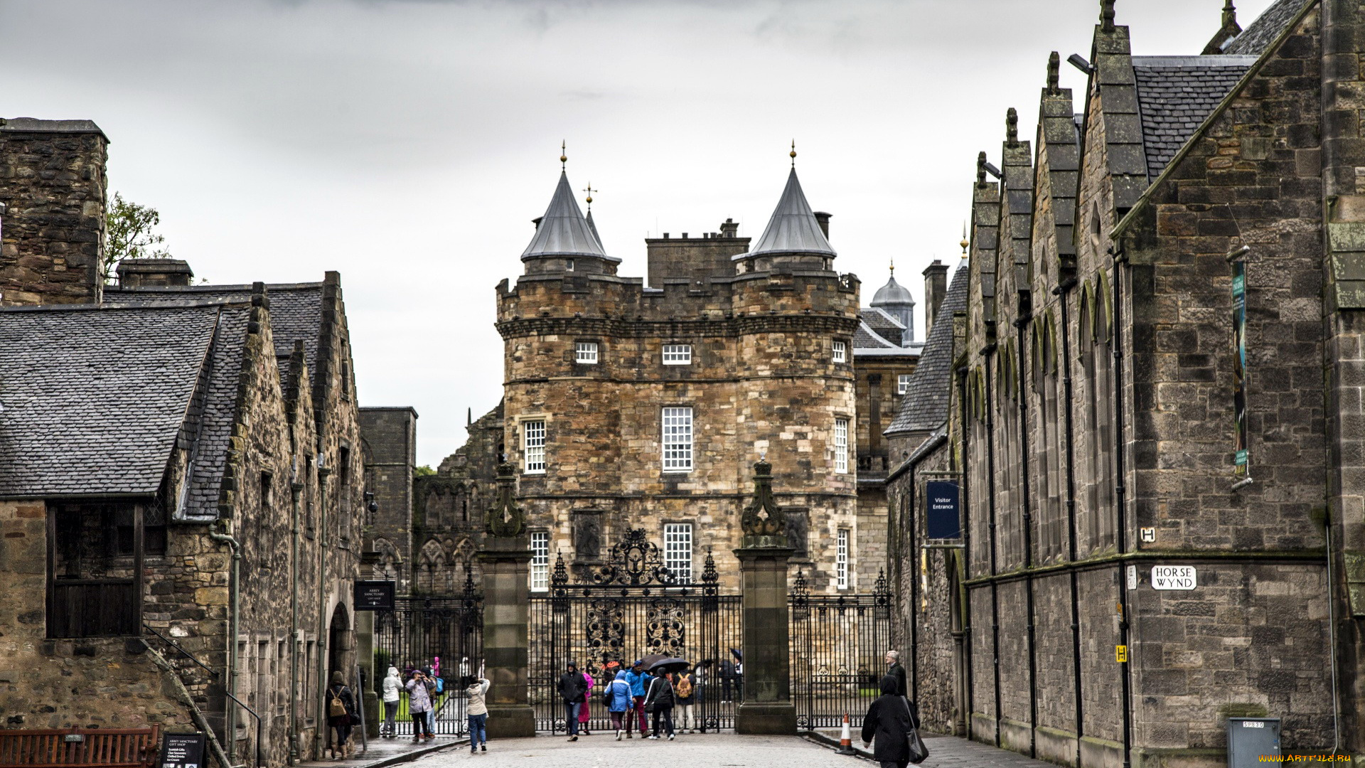 города, эдинбург, , шотландия, туристы, ворота, замок