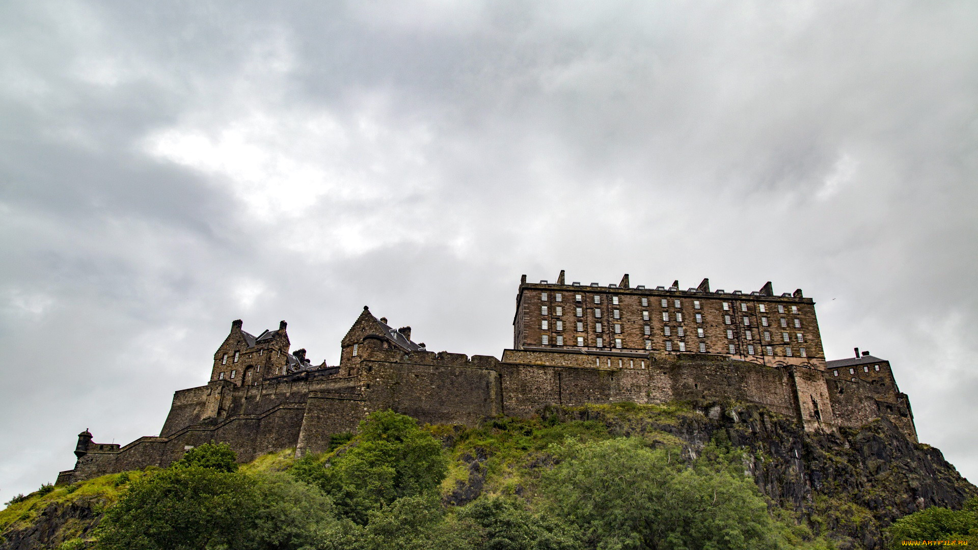 города, эдинбург, , шотландия, замок