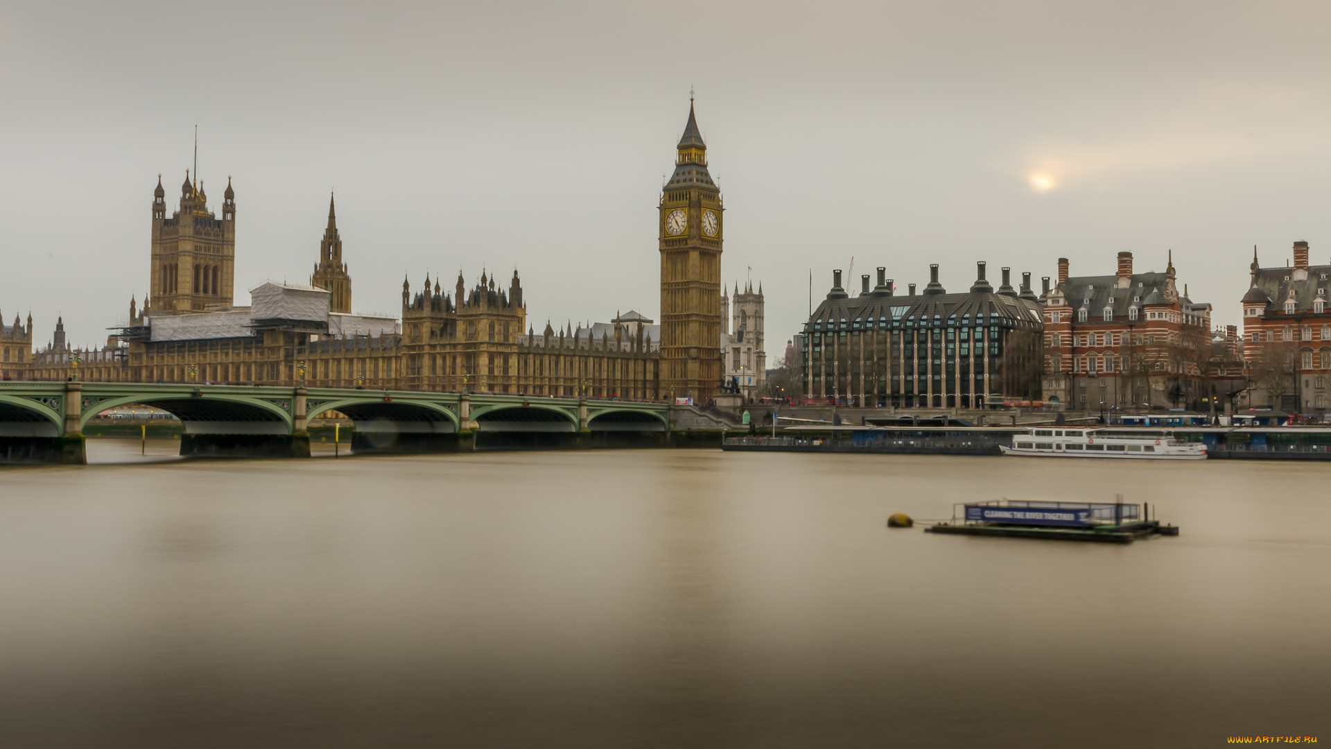 города, лондон, , великобритания, мост, река