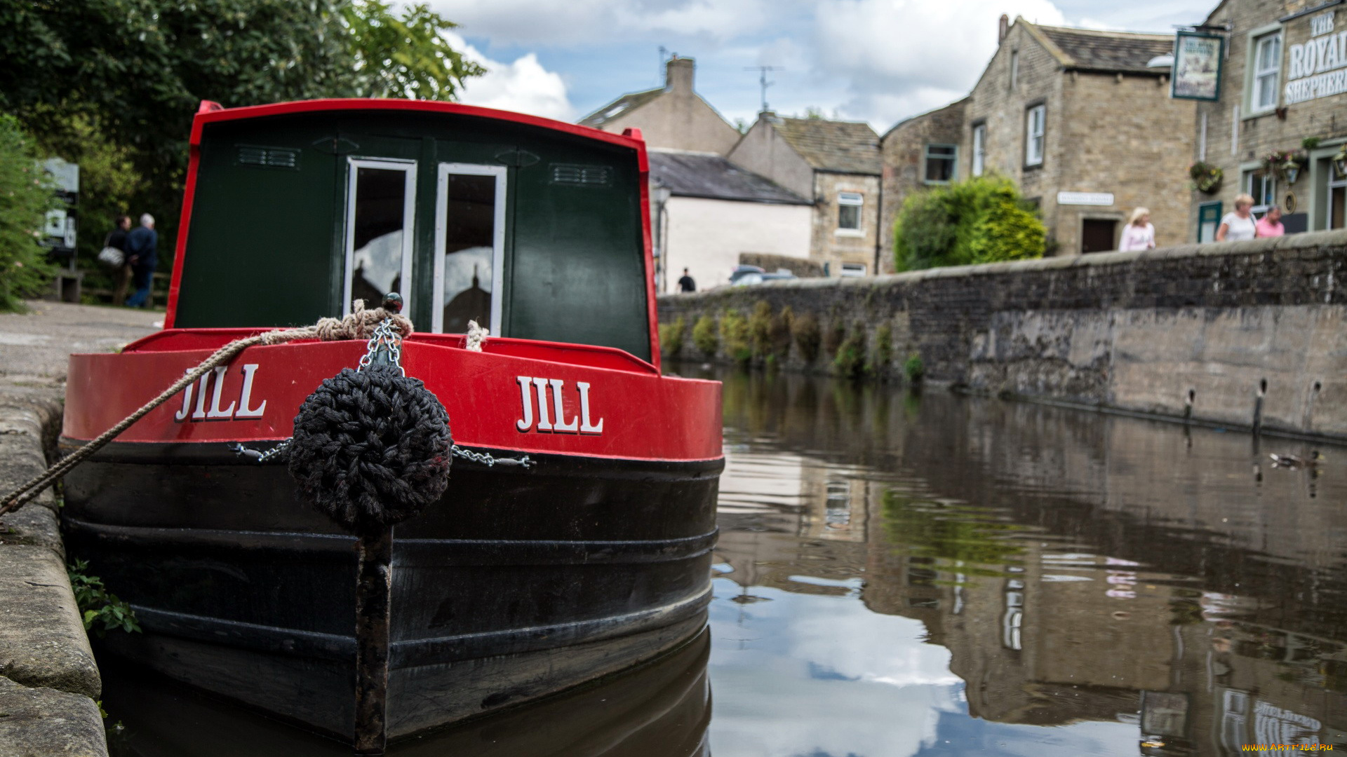 корабли, баржи, река, баржа, набережная