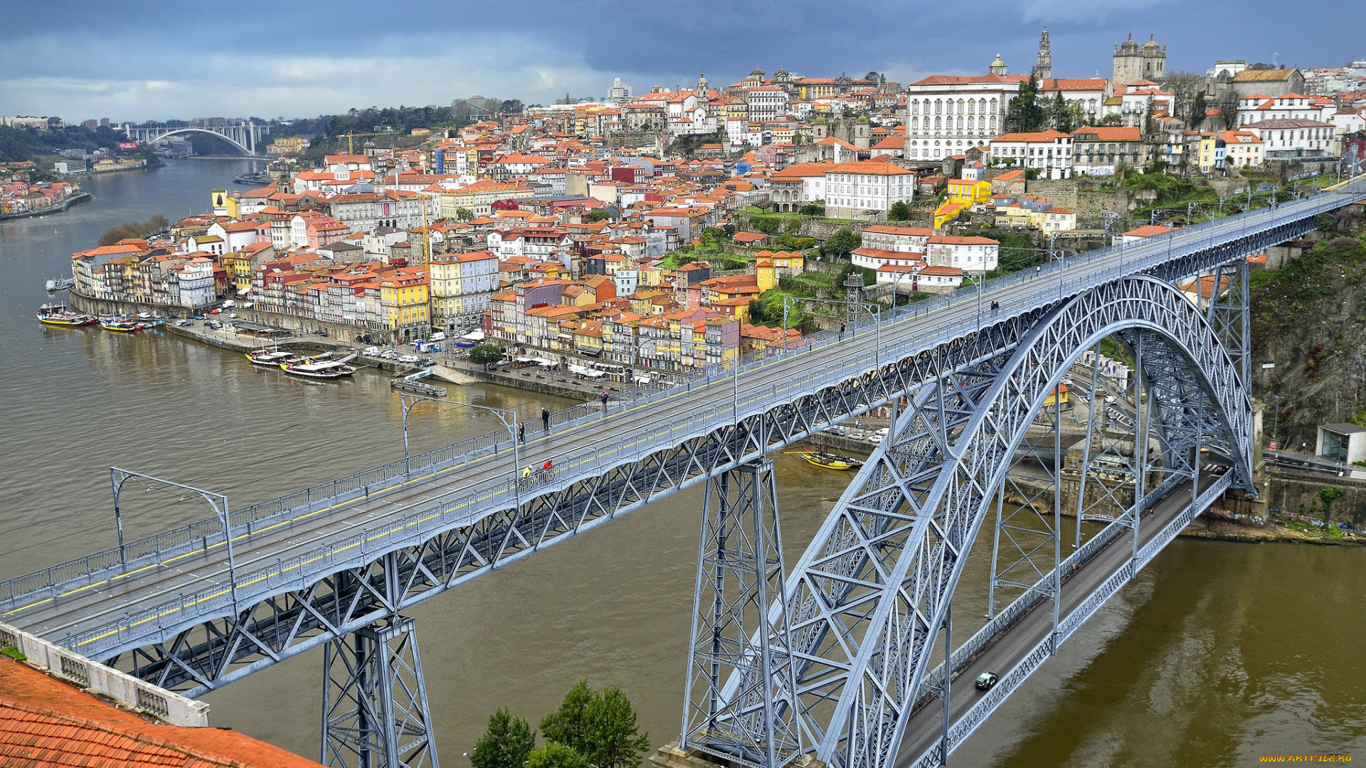 oporto, города, порту, , португалия, мост, река