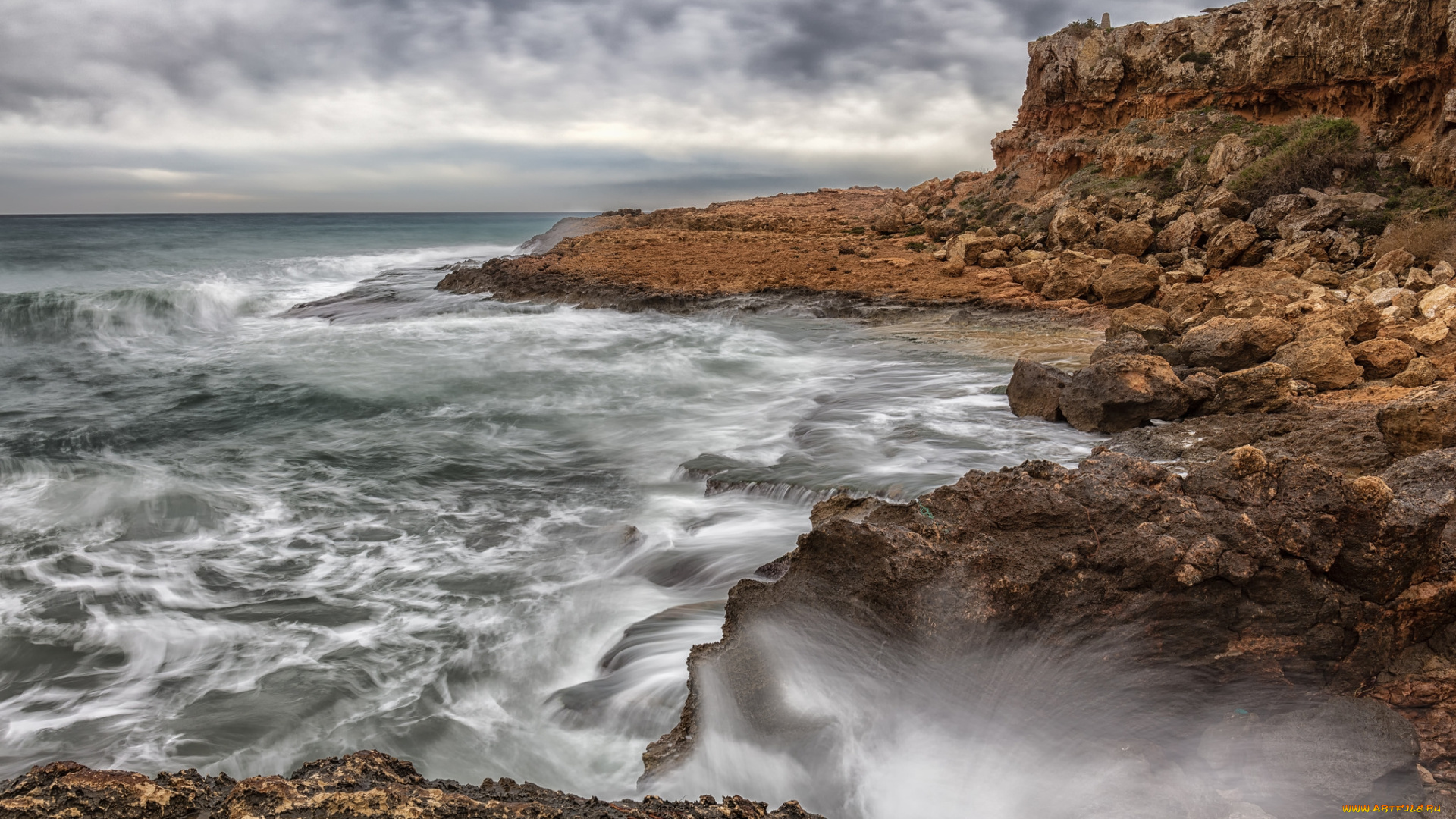 природа, побережье, берег, море