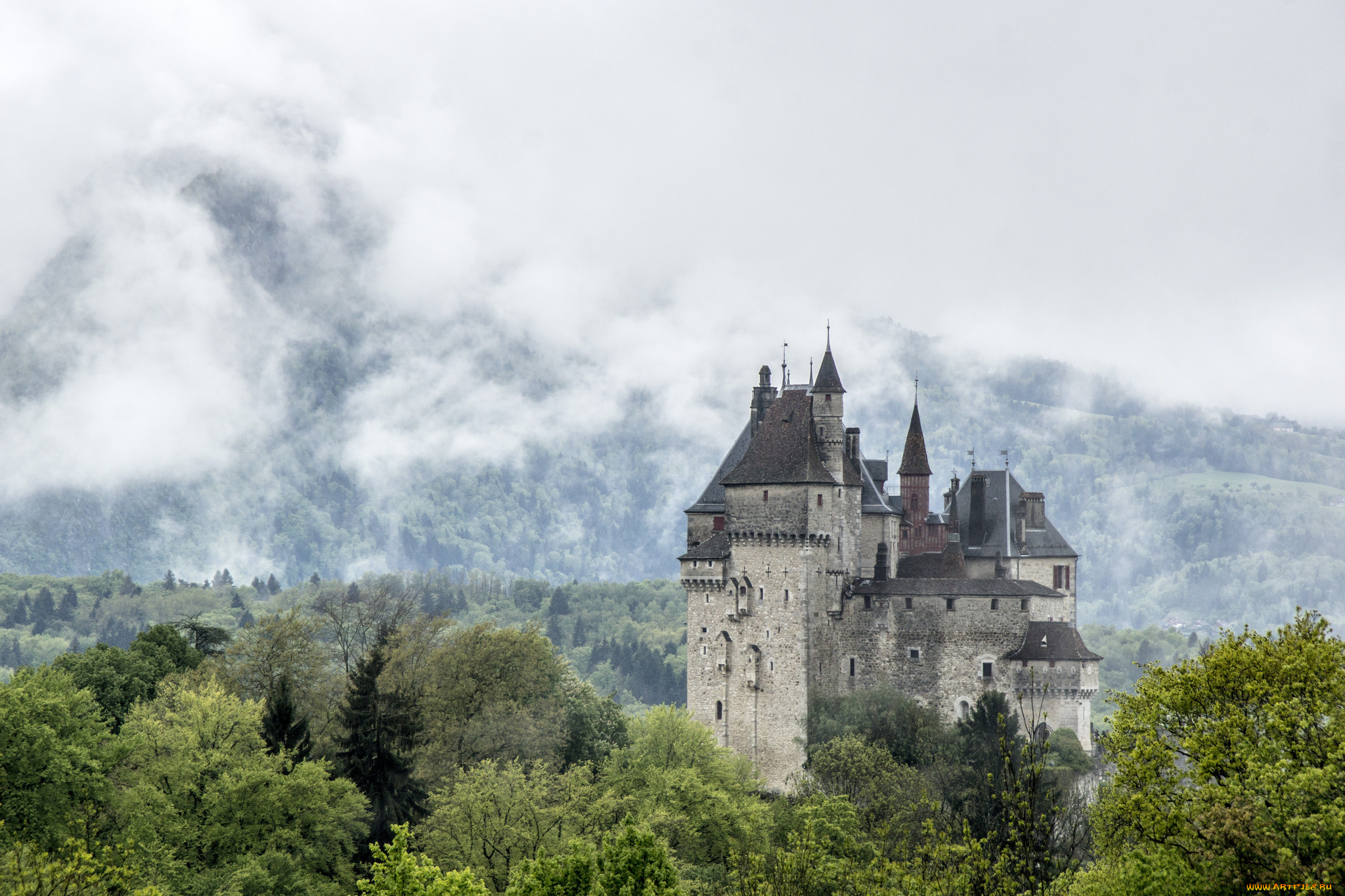 chateau, de, menthon, st, bernard, города, замки, франции, замок