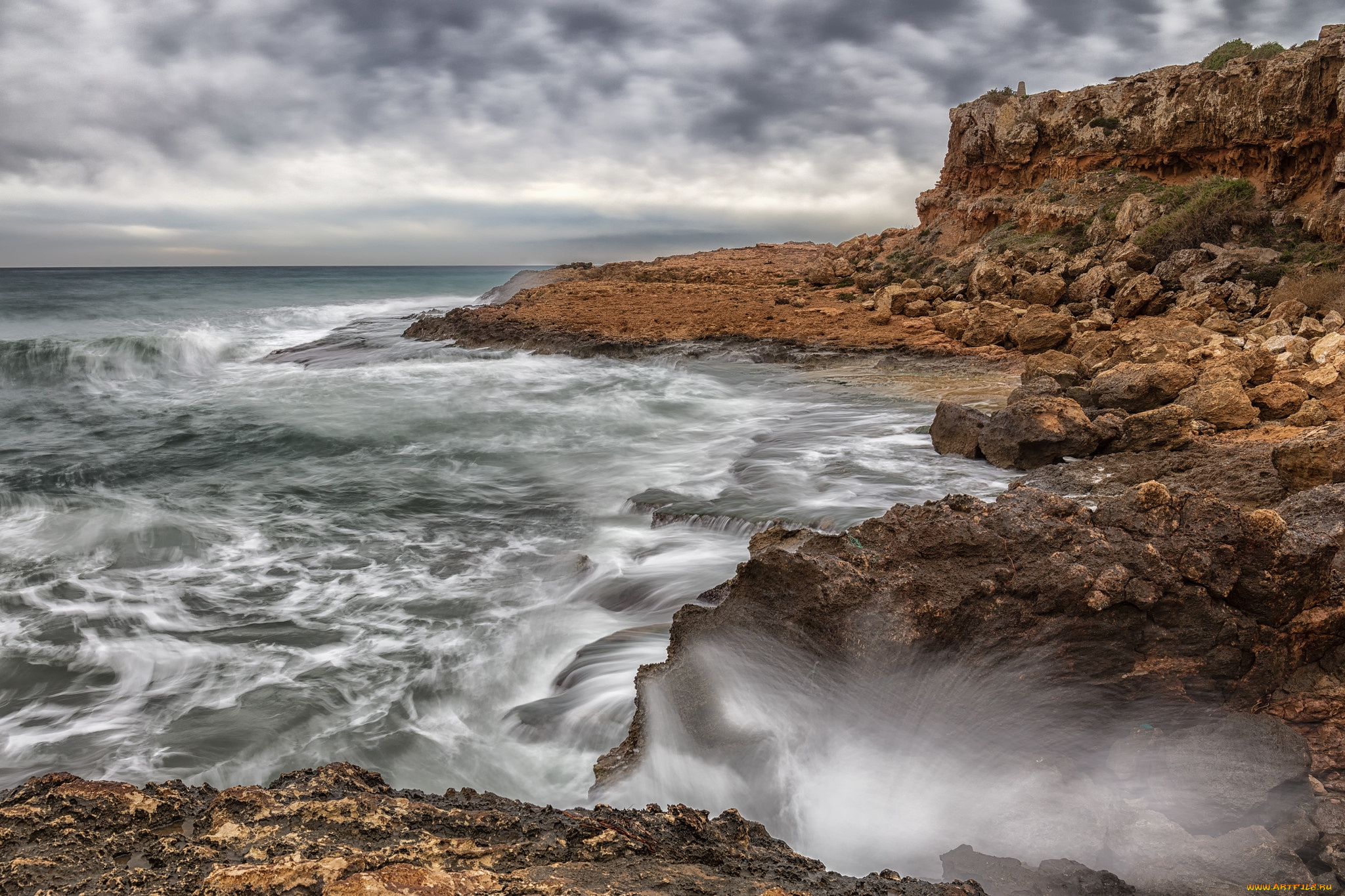 природа, побережье, берег, море