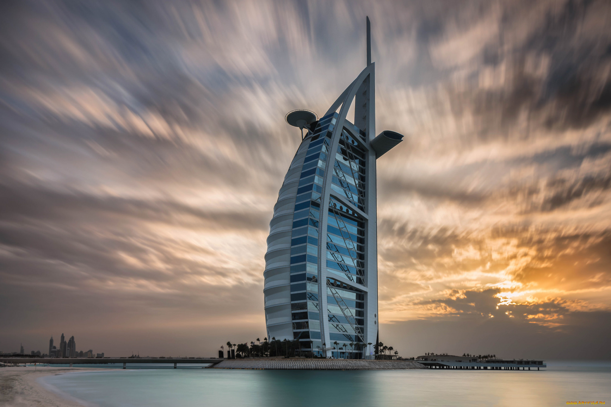 burj, al, arab, sunset, города, дубай, , оаэ, отель
