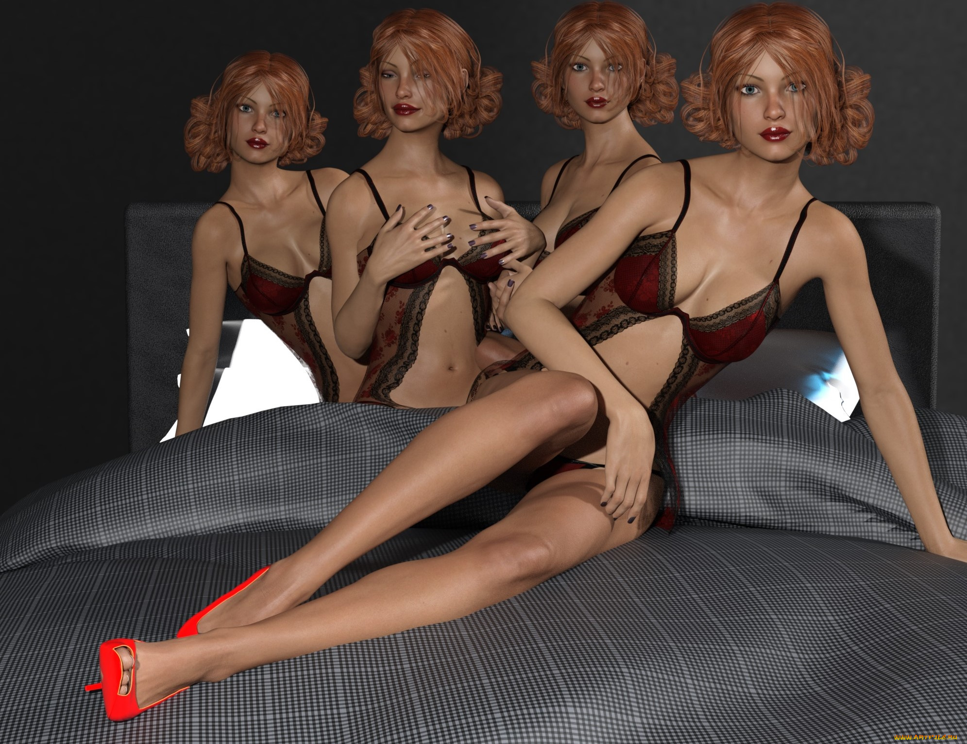 3д, графика, люди, , people, девушки, фон, взгляд