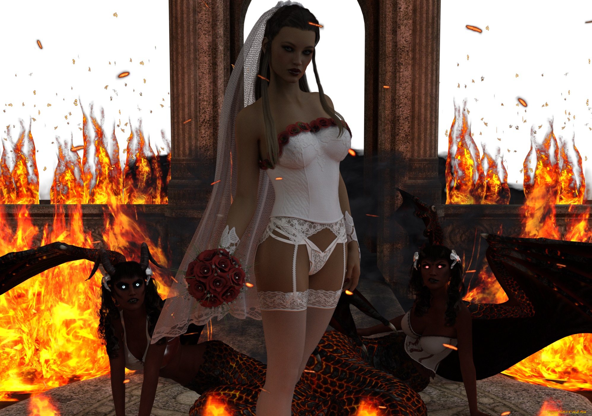 3д, графика, люди, , people, фон, взгляд, девушка