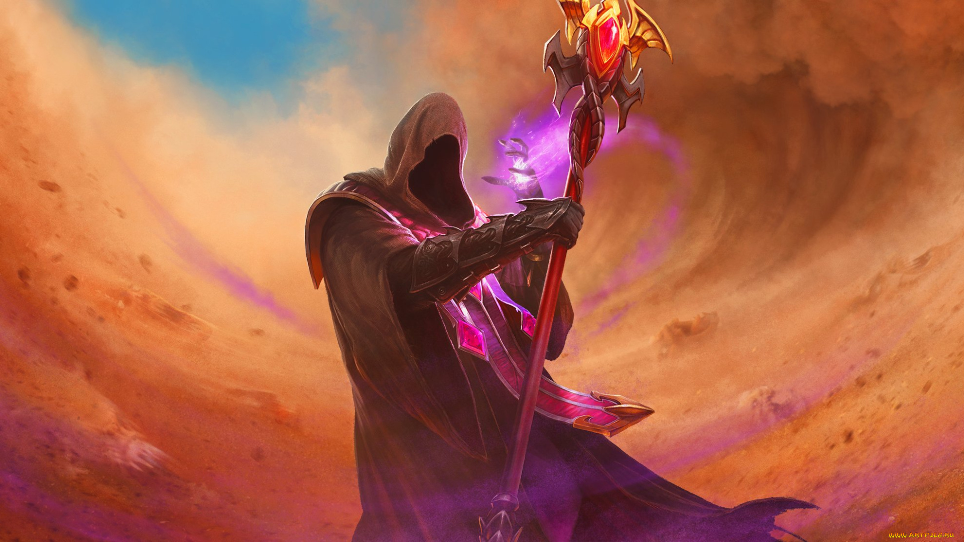 видео, игры, juggernaut, wars, магия, посох, плащ, существо