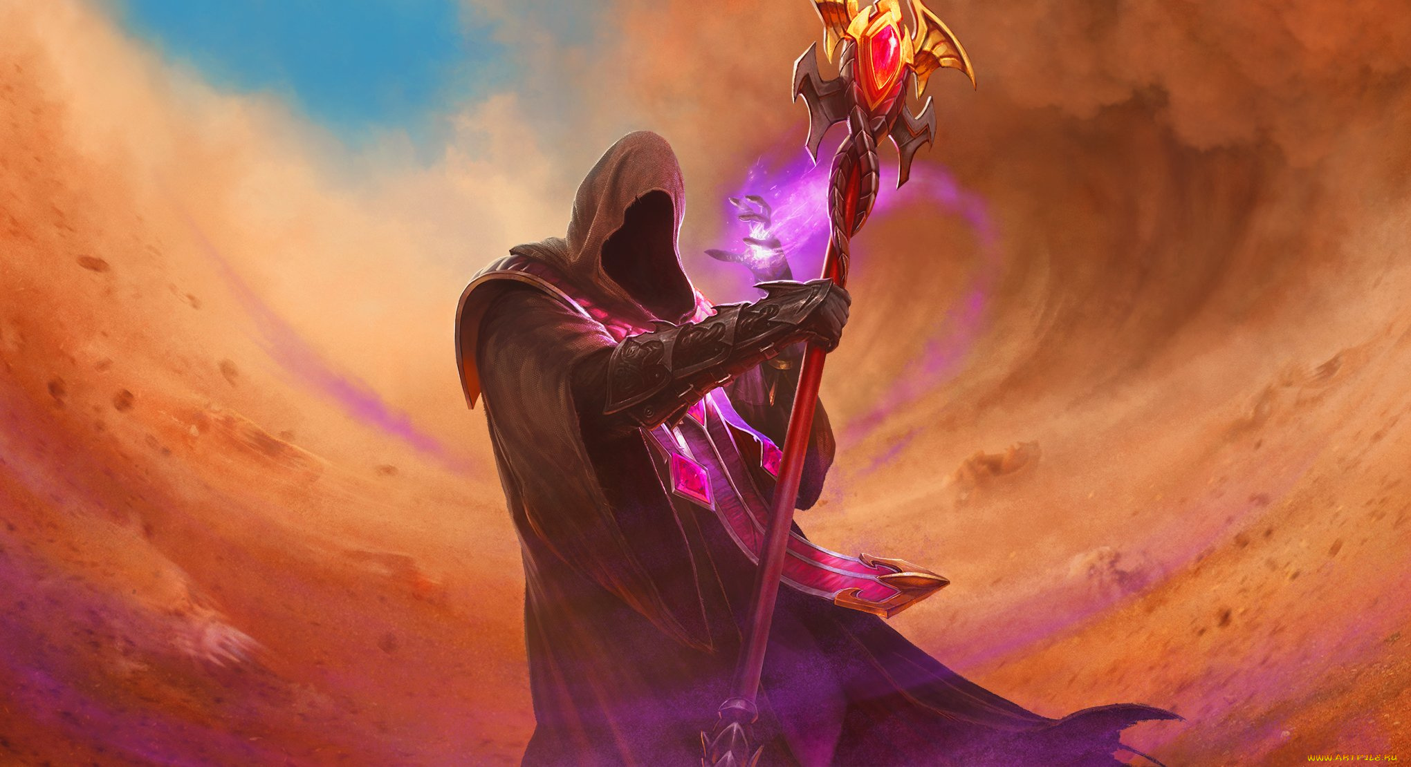 видео, игры, juggernaut, wars, магия, посох, плащ, существо