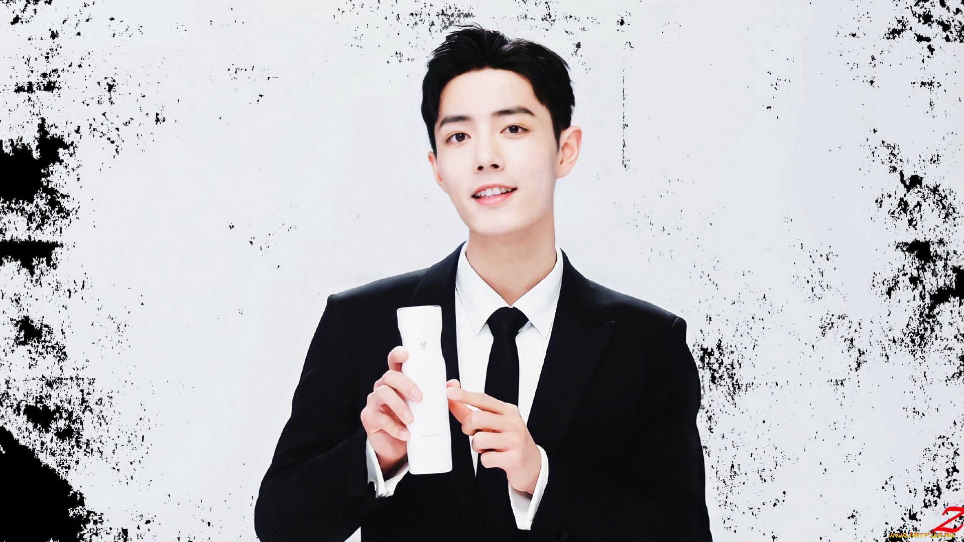 мужчины, xiao, zhan, актер, костюм, бутылка