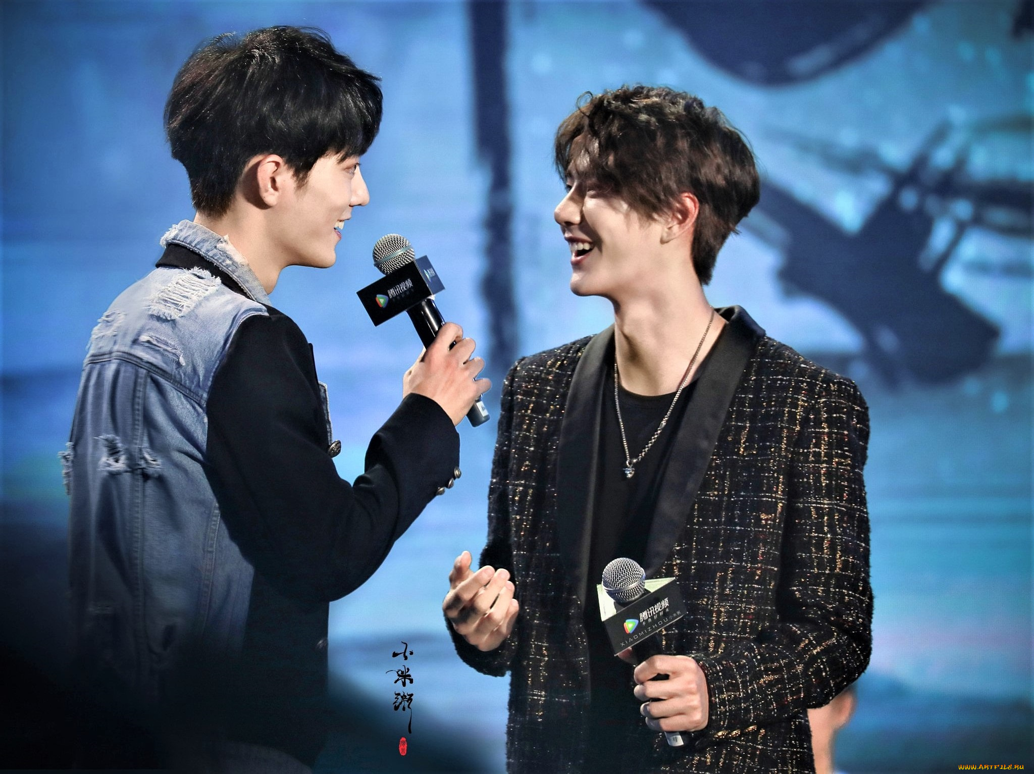 разное, знаменитости, ван, ибо, сяо, чжань, микрофоны, сцена