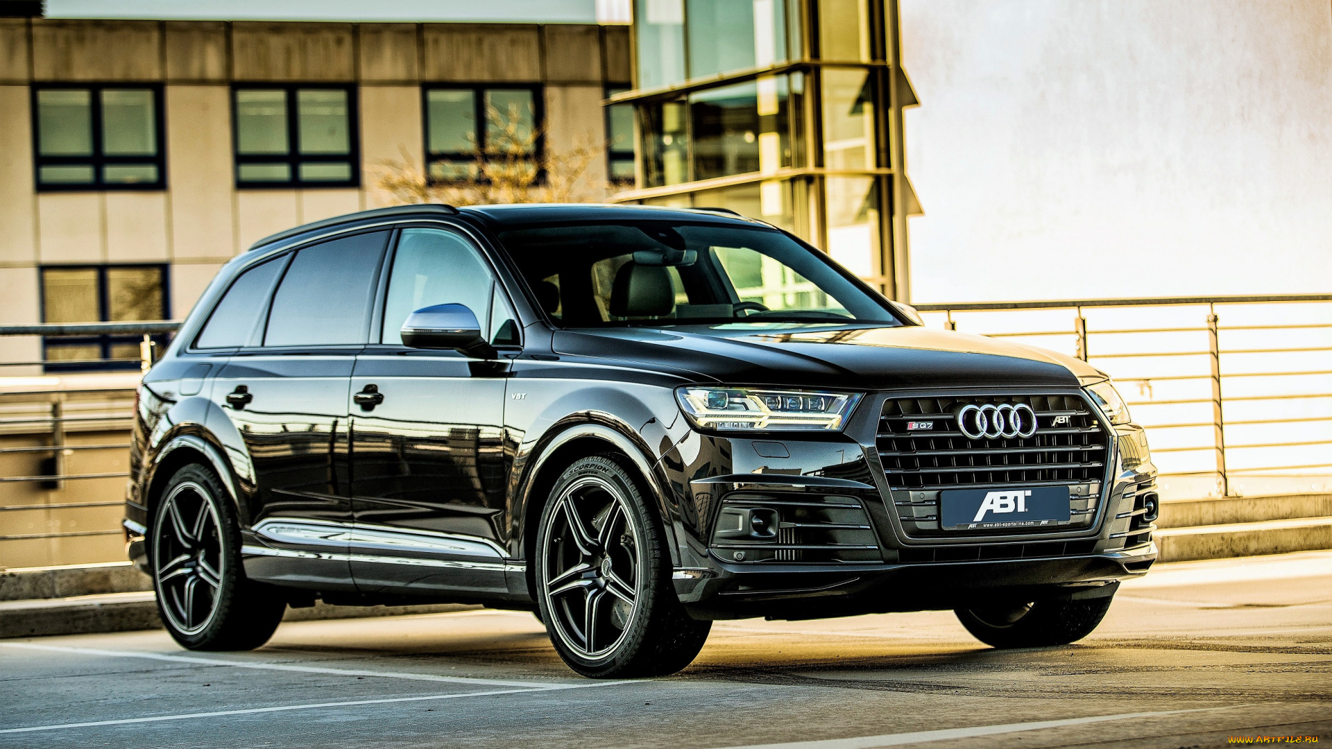 audi, q7, автомобили, audi, черный, здание