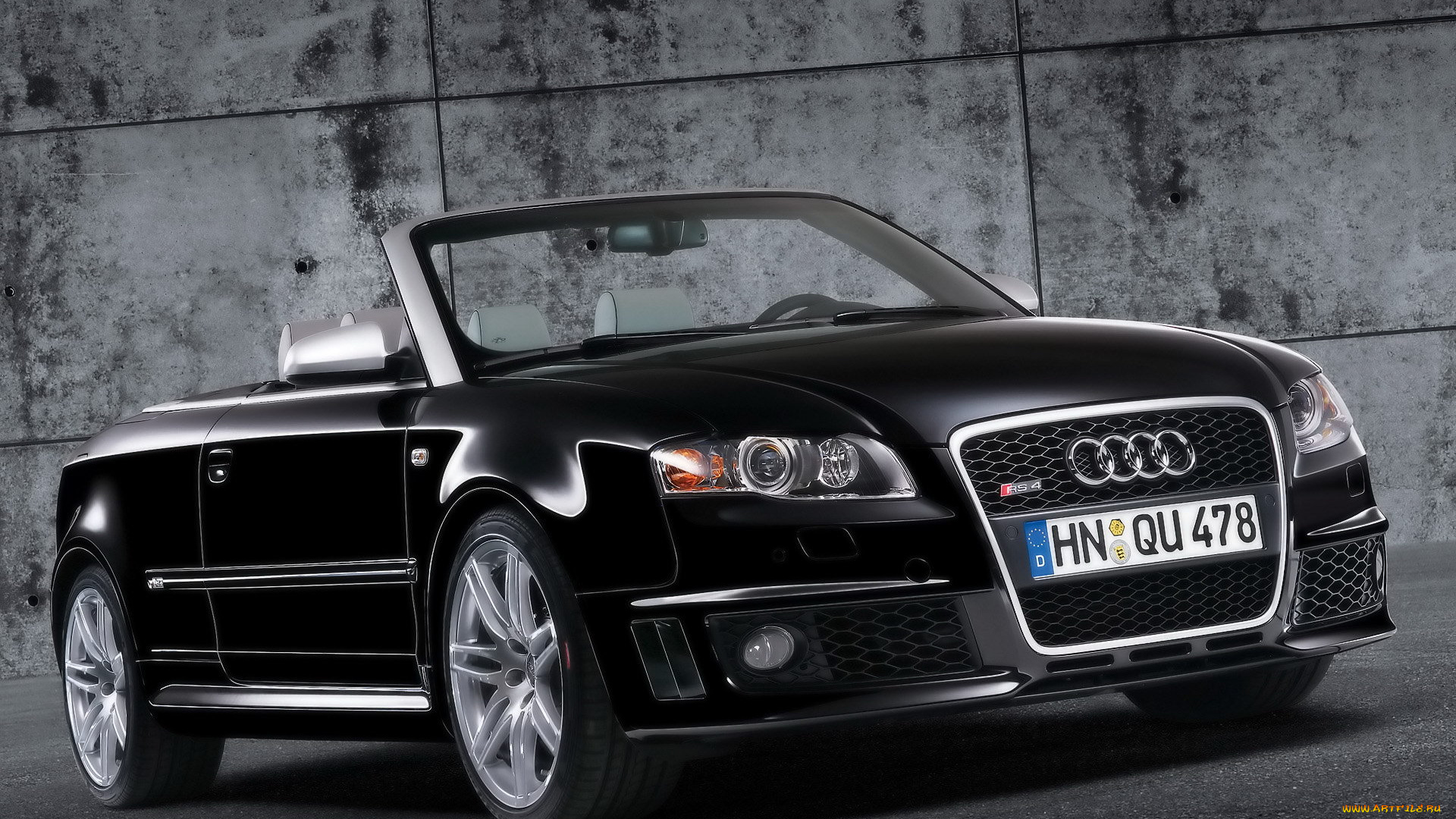 автомобили, audi, черный, кабриолет, стена
