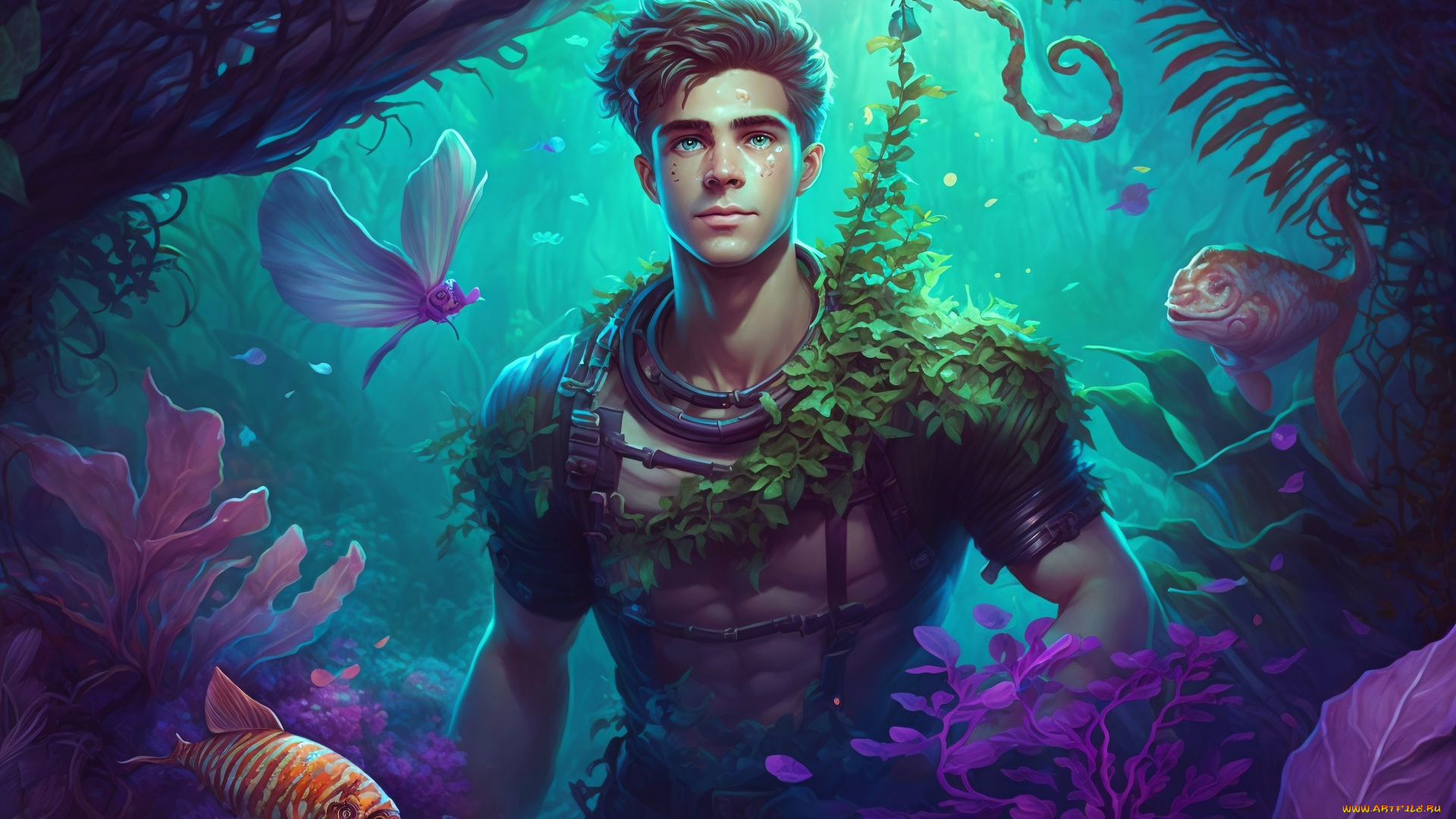 фэнтези, люди, нейросети, графика, нейроарт, ai, art, нейронные, сети, рисунки, нейро, искусство, парень