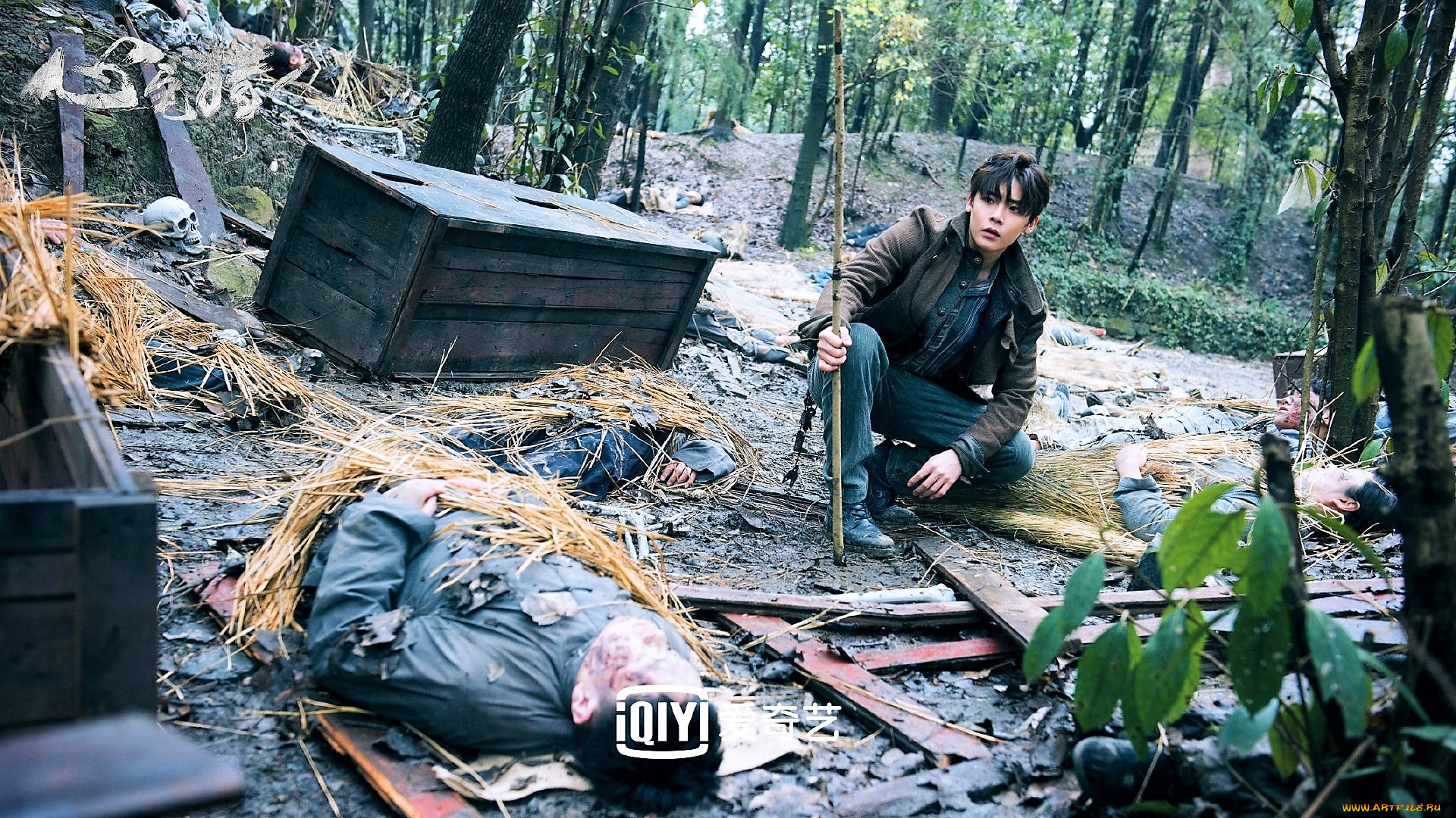 кино, фильмы, psych-hunter, парень, трупы, лес