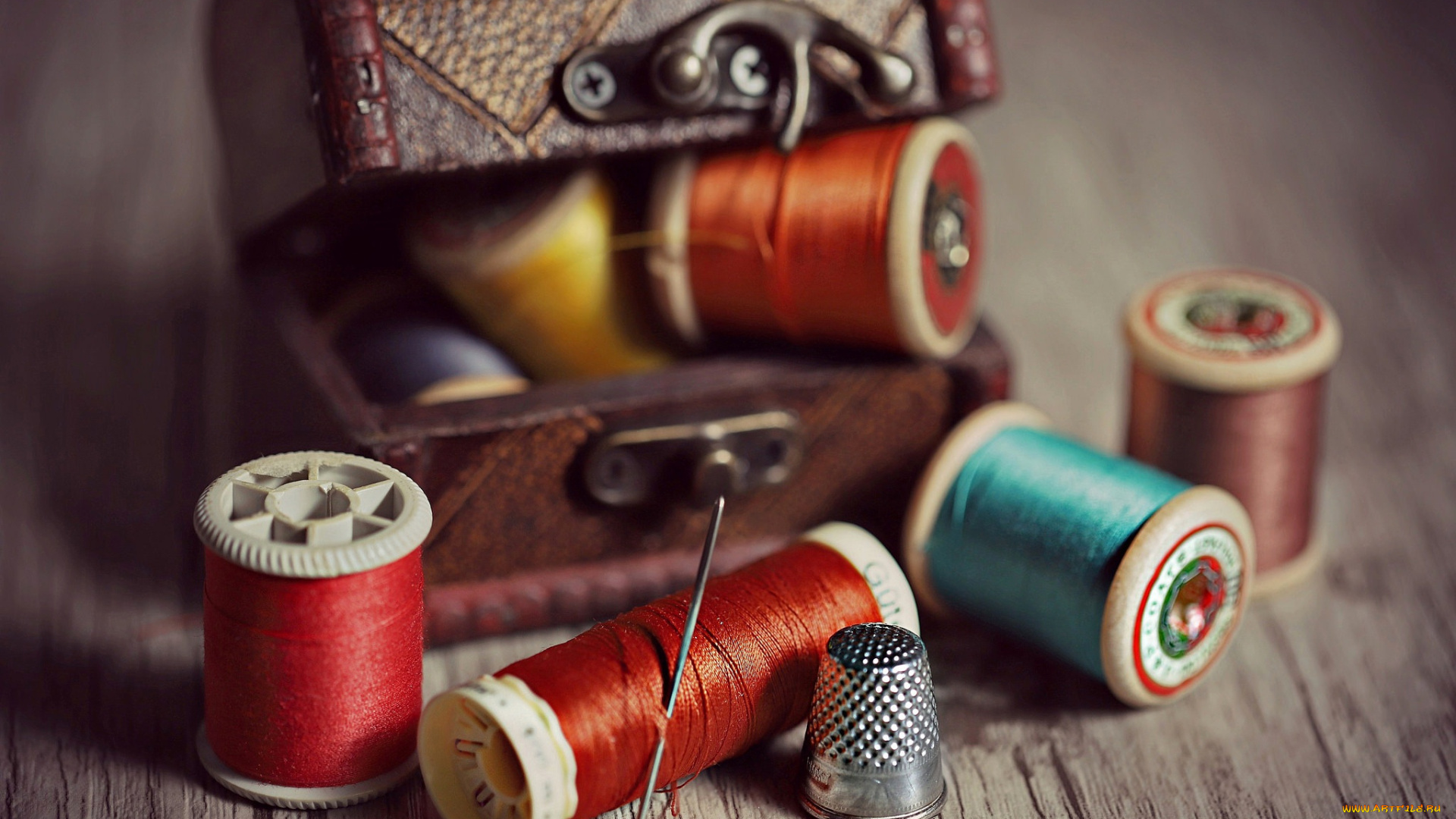 разное, ремесла, , поделки, , рукоделие, шкатулка, нитки, иголка, наперсток