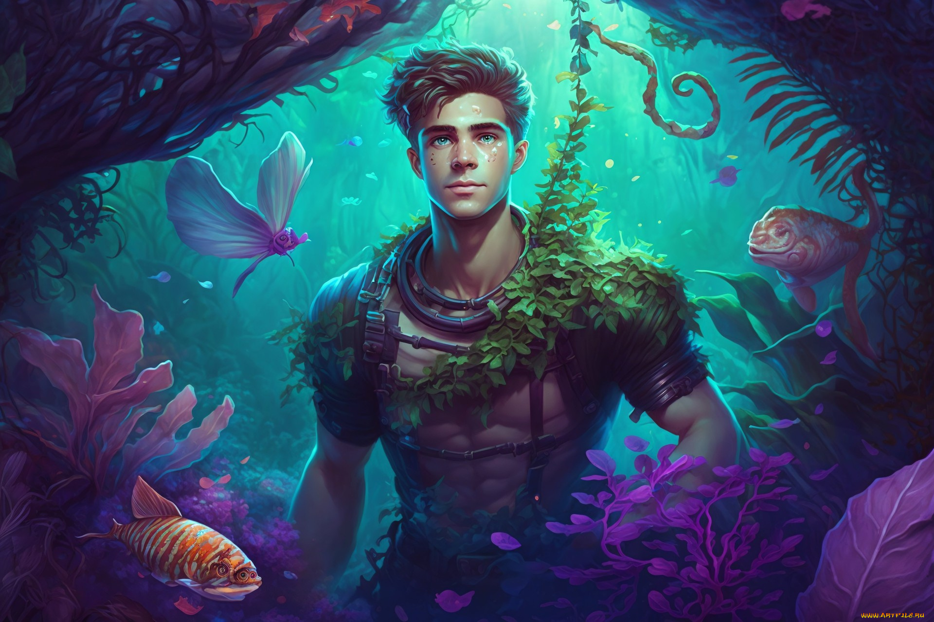 фэнтези, люди, нейросети, графика, нейроарт, ai, art, нейронные, сети, рисунки, нейро, искусство, парень