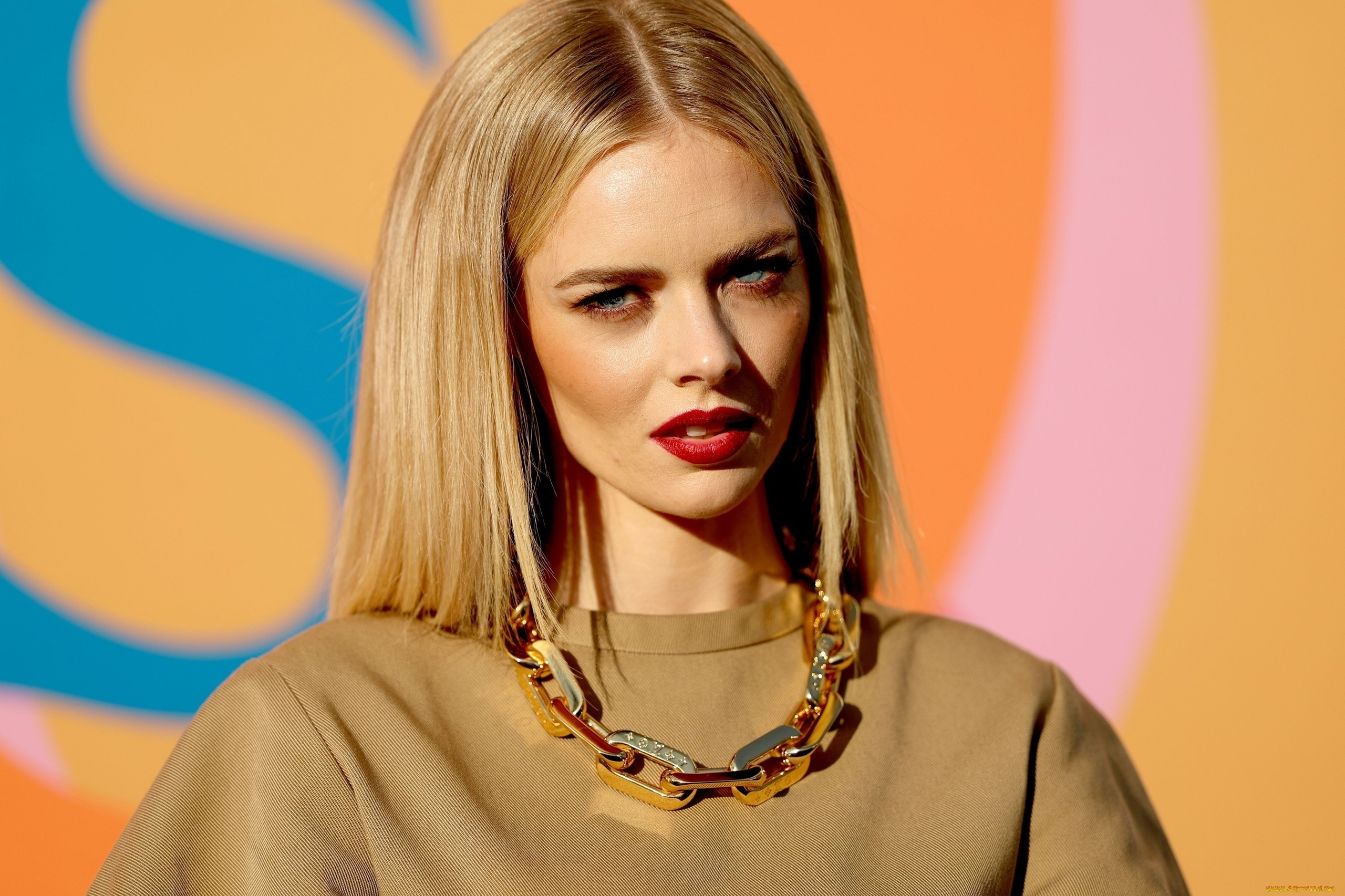 девушки, samara, weaving, блондинка, лицо, цепь