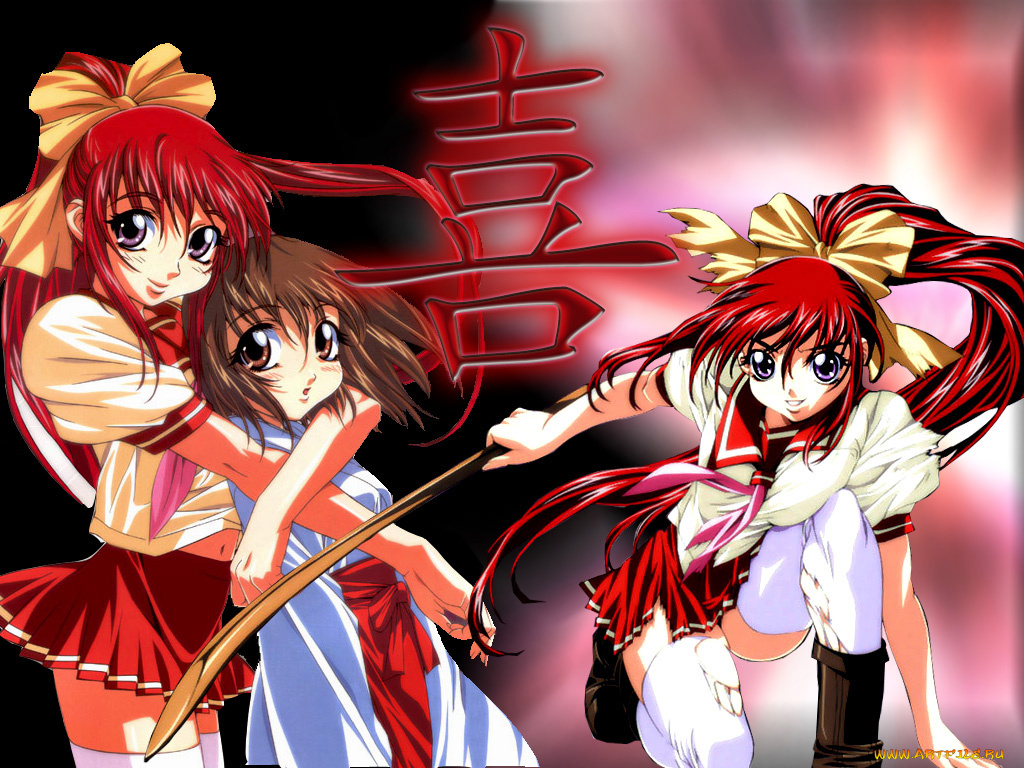 аниме, samurai, girl