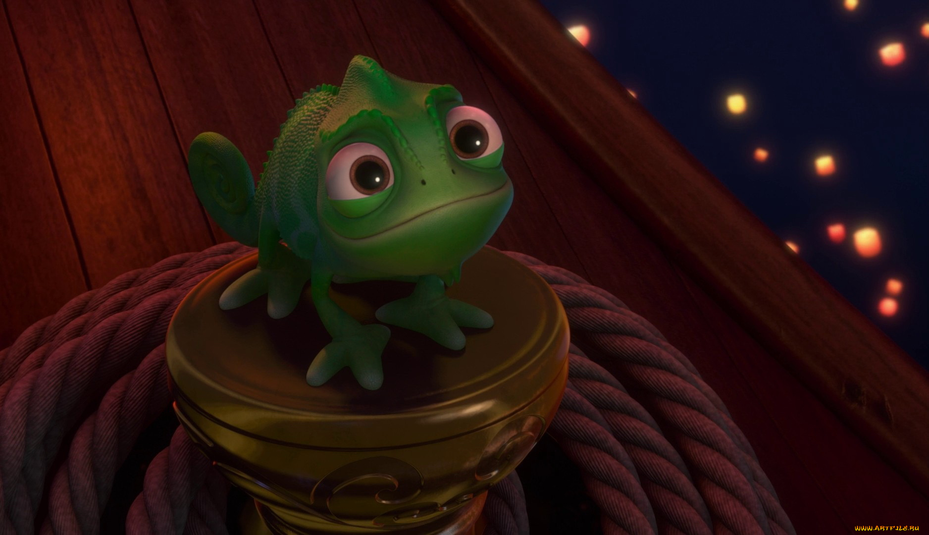 мультфильмы, tangled, ящерица