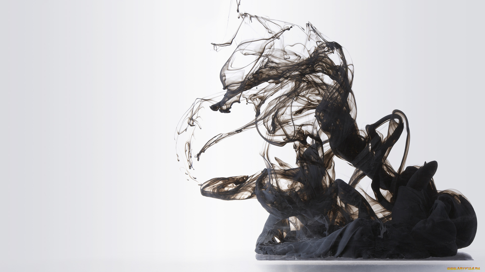 3д, графика, abstract, абстракции, черный, фон, дым