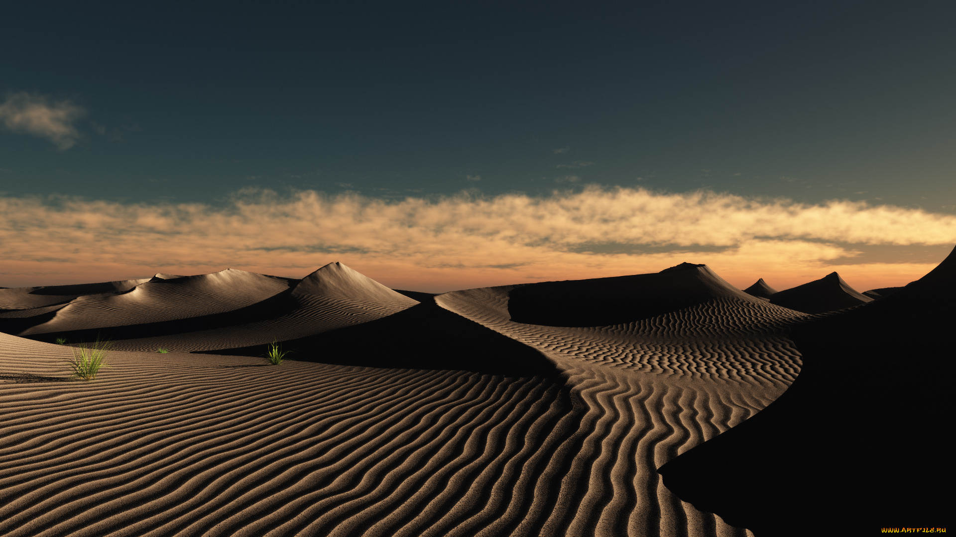 3д, графика, nature, landscape, природа, песок, пустыня