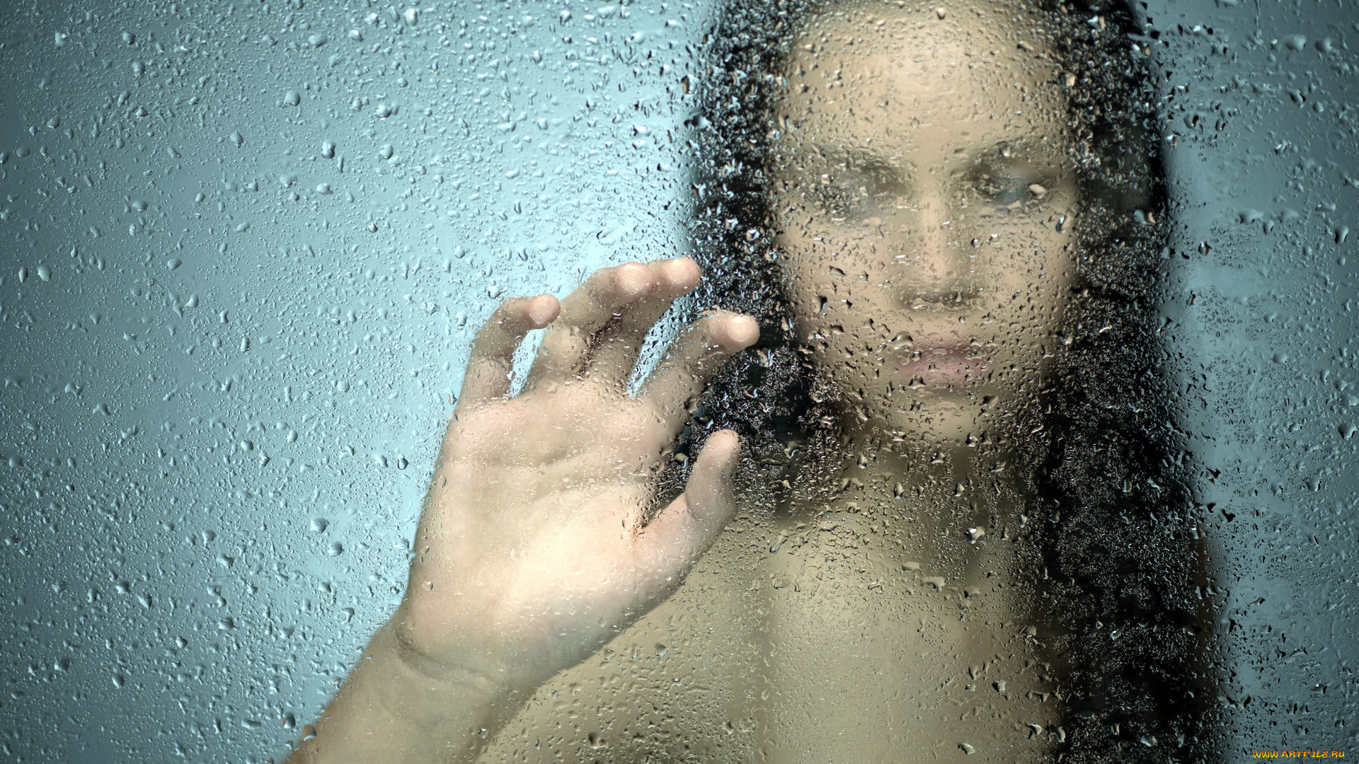 разное, капли, брызги, всплески, стекло, девушка