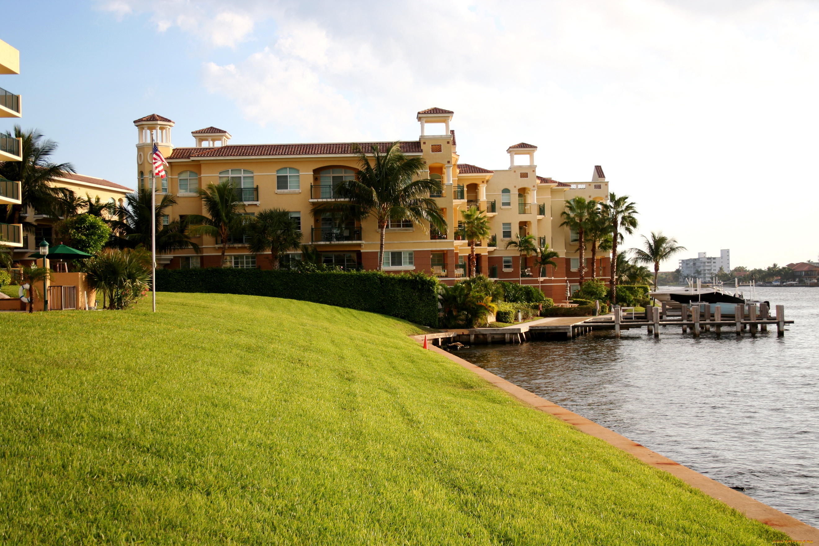 флорида, хиллсборо, бич, города, улицы, площади, набережные, хиллсборо-бич, река