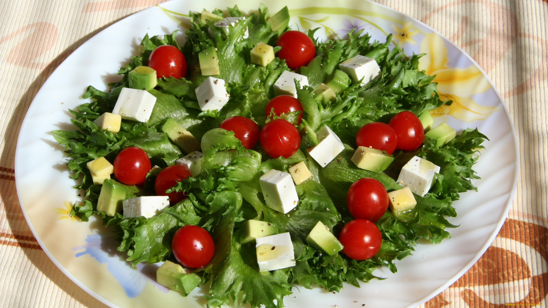 еда, салаты, закуски, салат, помидоры, сыр